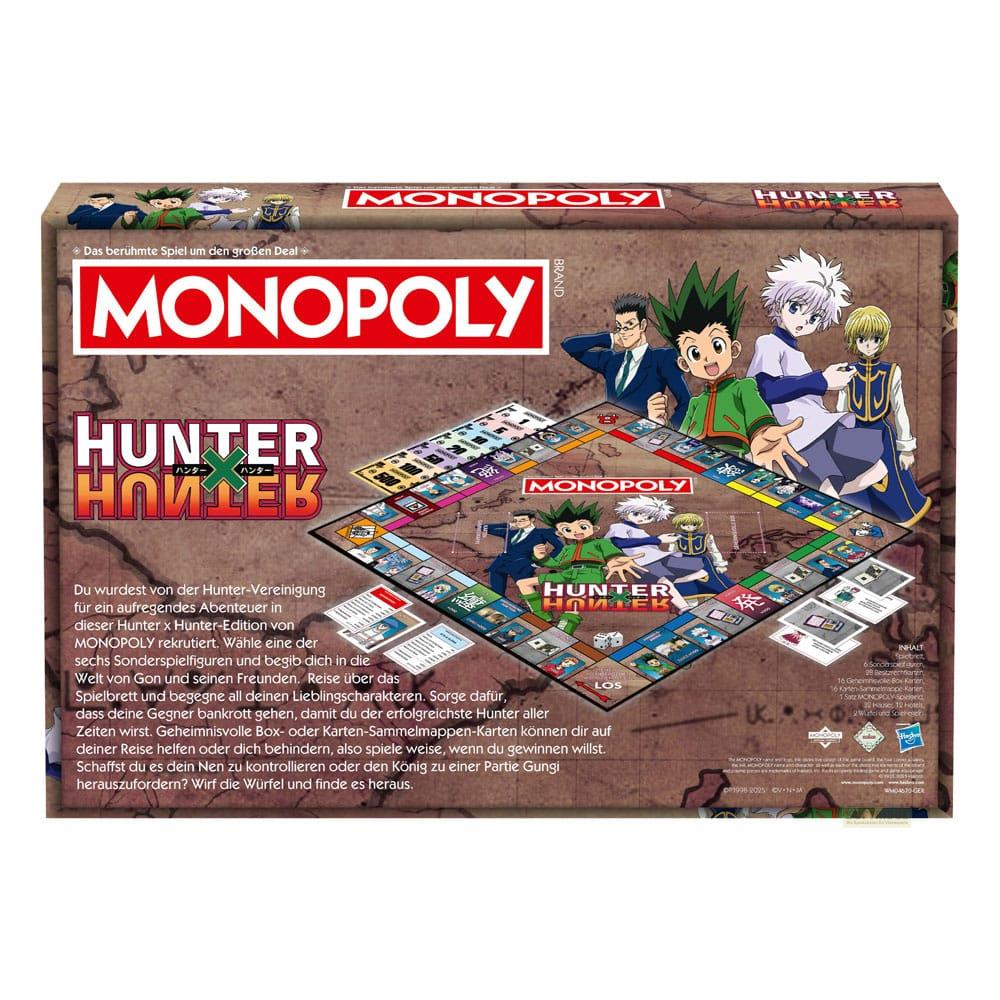 Monopoly Hunter x Hunter Brettspielbox mit Charakteren und Spielbrett.