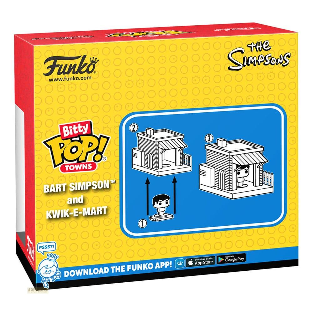 Scatola Funko Bitty Pop! The Simpsons Bart Simpson & Kwik-E-Mart con istruzioni.