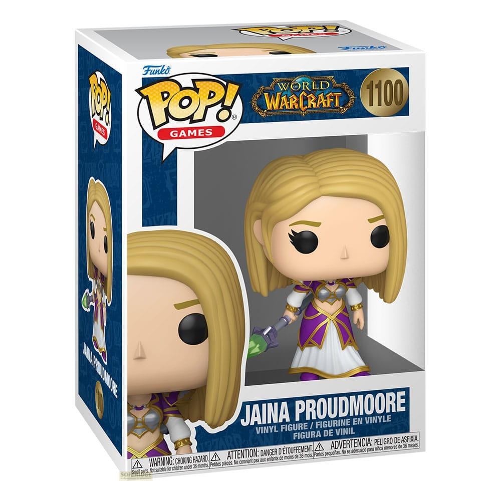 Figurka winylowa Funko Pop Jaina Proudmoore z World of Warcraft, w stroju fioletowo-białym.