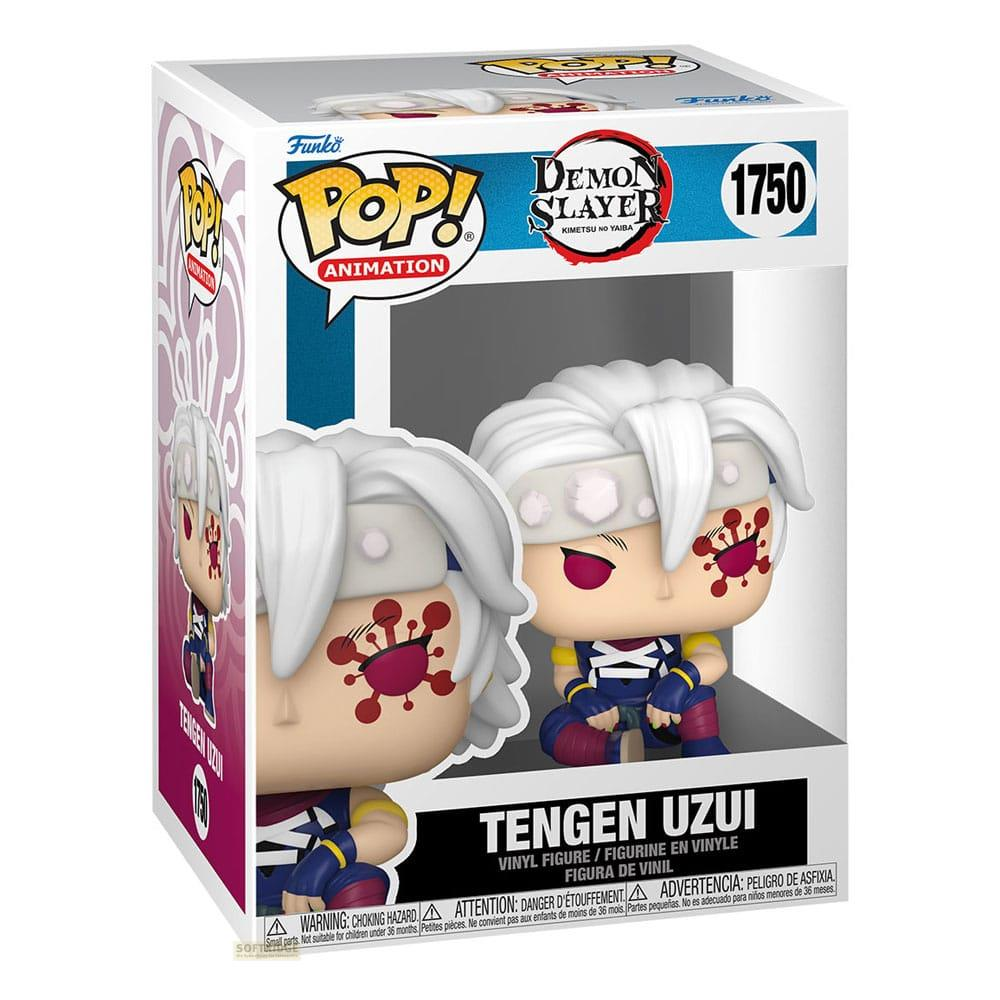 Action figure Funko Pop in vinile di Tengen Uzui da Demon Slayer in confezione.
