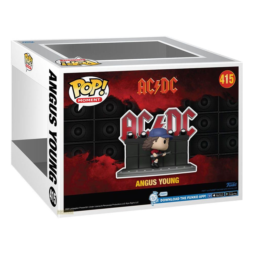 Action figure Funko Pop! Angus Young degli AC/DC sul palco con altoparlanti. N. 415.