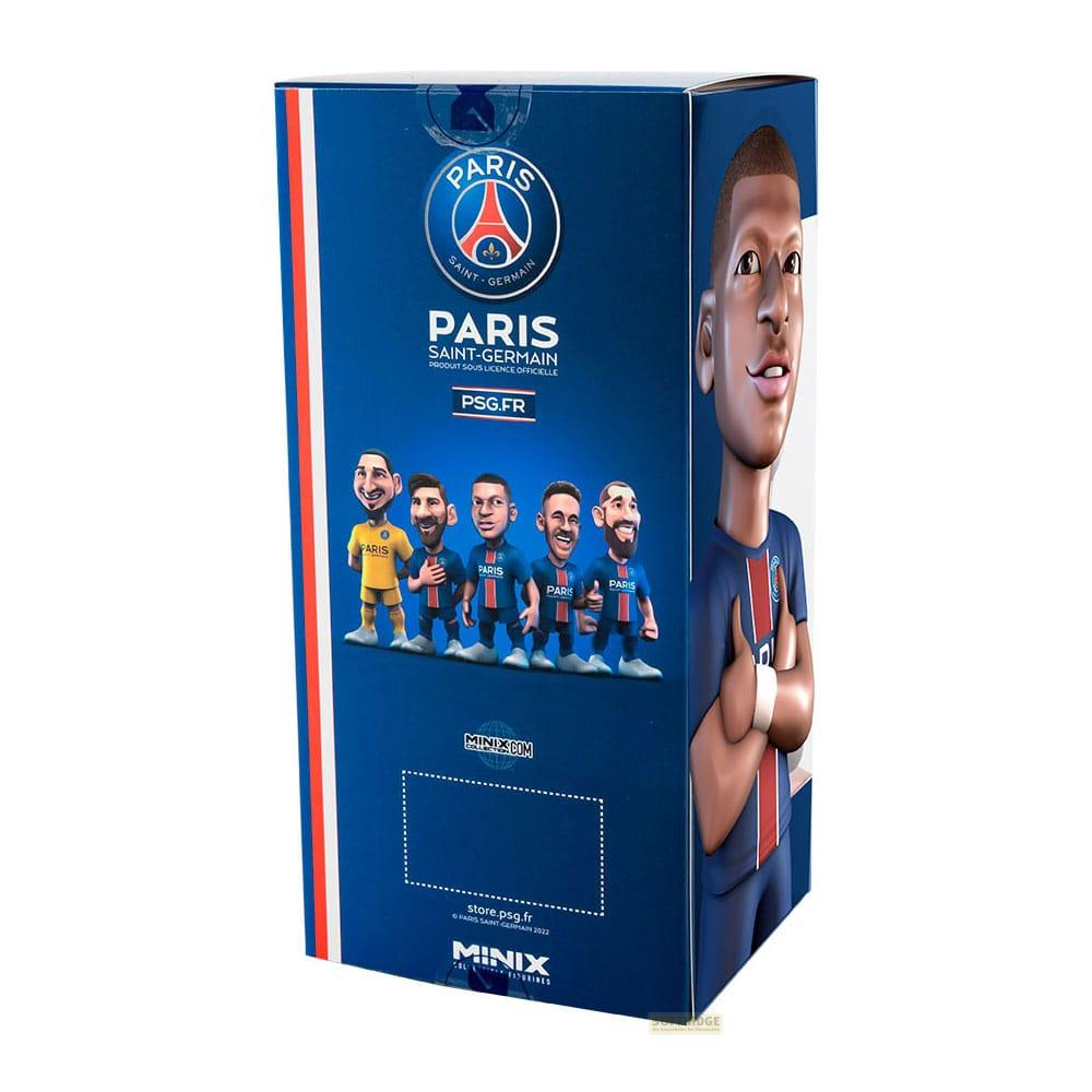 Scatola PSG con figure di calciatori: Mbappé sul lato, 5 piccole figure sul davanti.