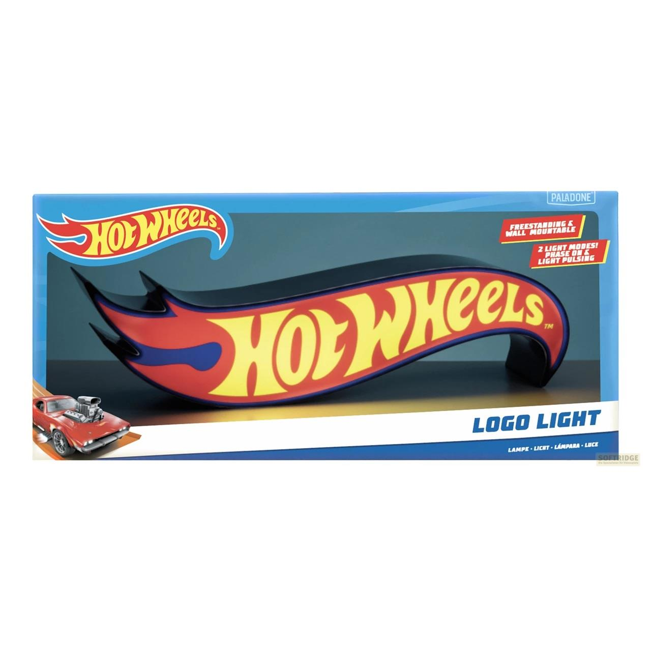 Lampka logo Hot Wheels, czerwony samochód, wolnostojąca i ścienna, 2 tryby.