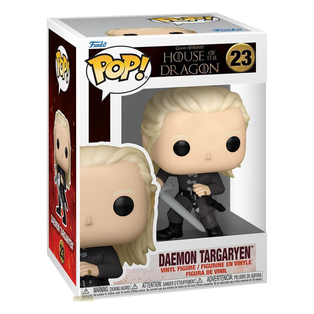 Figurka winylowa Funko Pop! Daemon Targaryen z Domu Smoka, trzymający miecz.