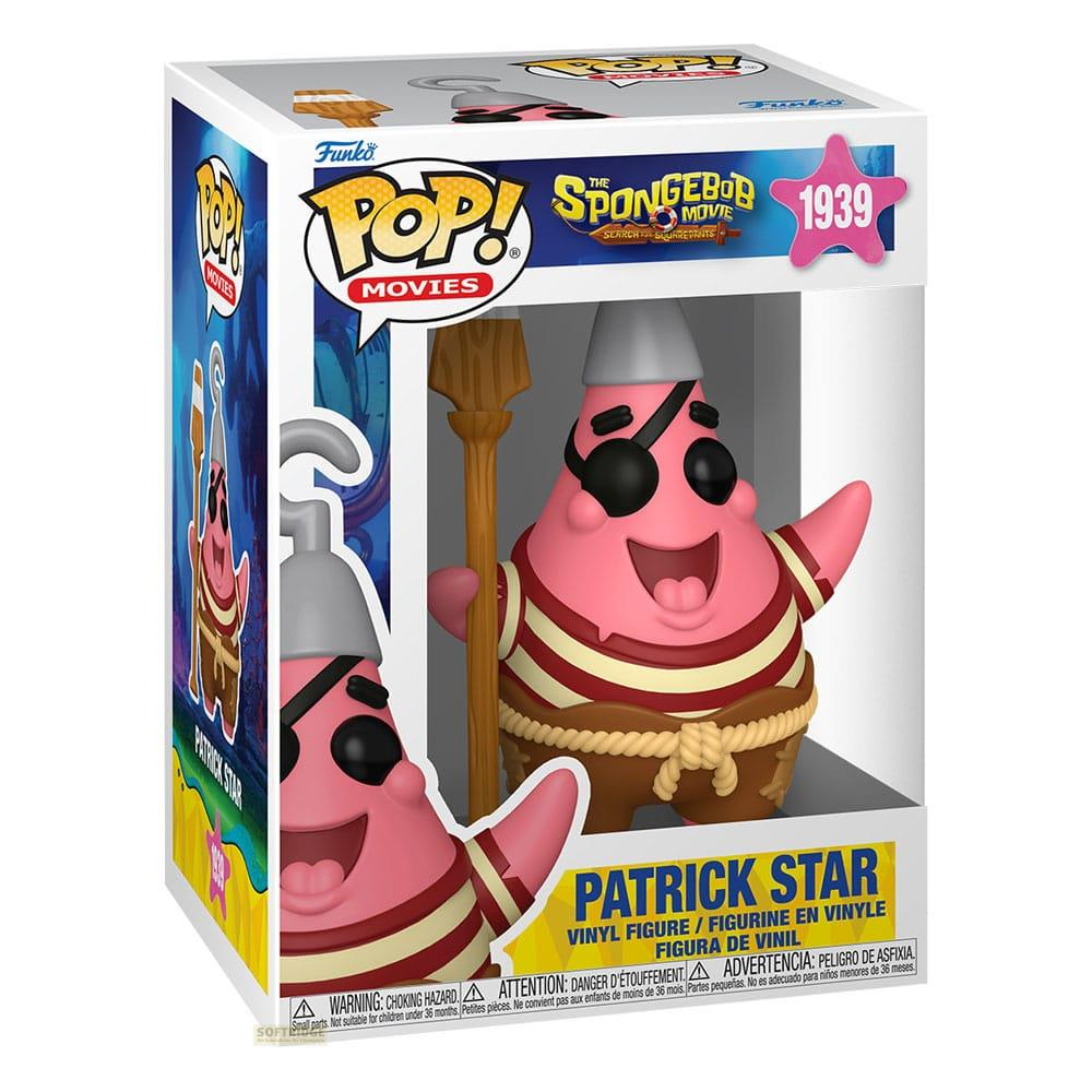 Figura Funko Pop! de Patricio Estrella vestido de pirata, con parche y pata de palo.