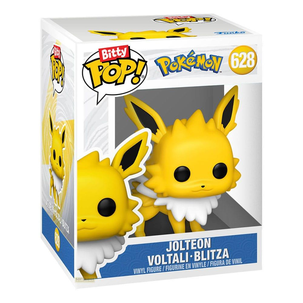 Funko Pop! Bitty Vinylfigur des gelben Pokemons Jolteon in der Box.