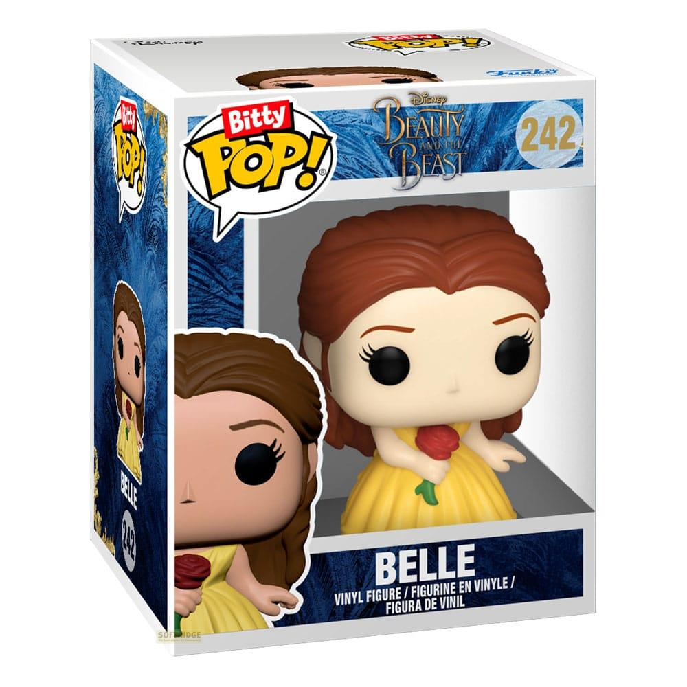 Figurka winylowa Funko Pop! Belle z Pięknej i Bestii, trzymająca różę.