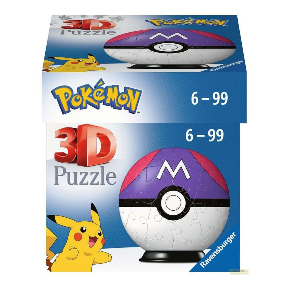 Pudełko z puzzlami 3D Pokemon z Pikachu i Pokeballem. Wiek 6-99.