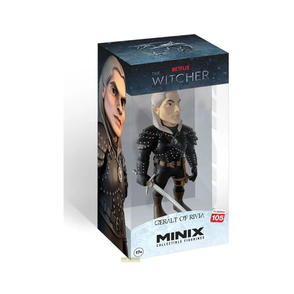 Die Witcher Minix Sammlerfigur Geralt von Riva in seiner Box.