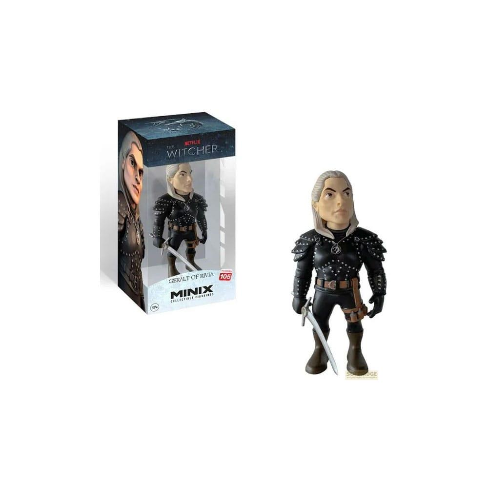 Geralt von Riva Figur aus Netflix Witcher, in schwarzer Rüstung mit Schwert.