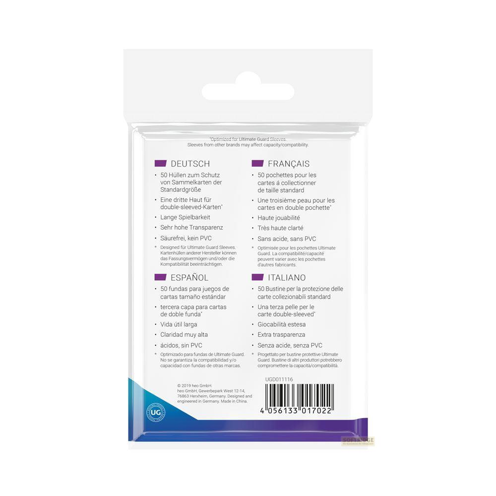 Verpackung mit Text in mehreren Sprachen: Deutsch, Französisch, Spanisch, Italienisch.