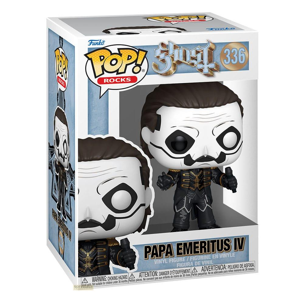 Figura de vinilo Funko Pop! de Papa Emeritus IV con traje negro y dorado.