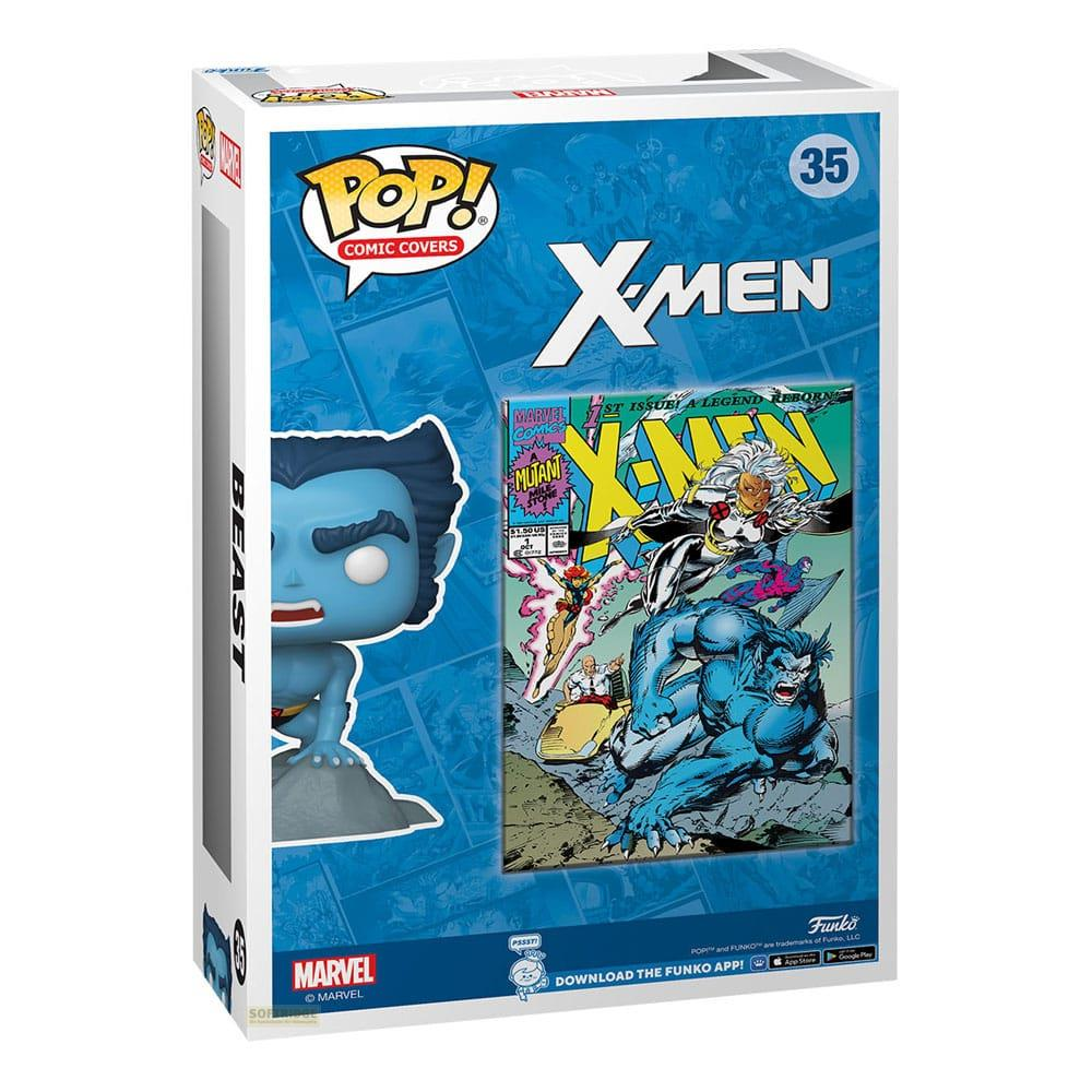 Pudełko Funko Pop z Beastem i okładką komiksu X-Men ze Storm i Beast.