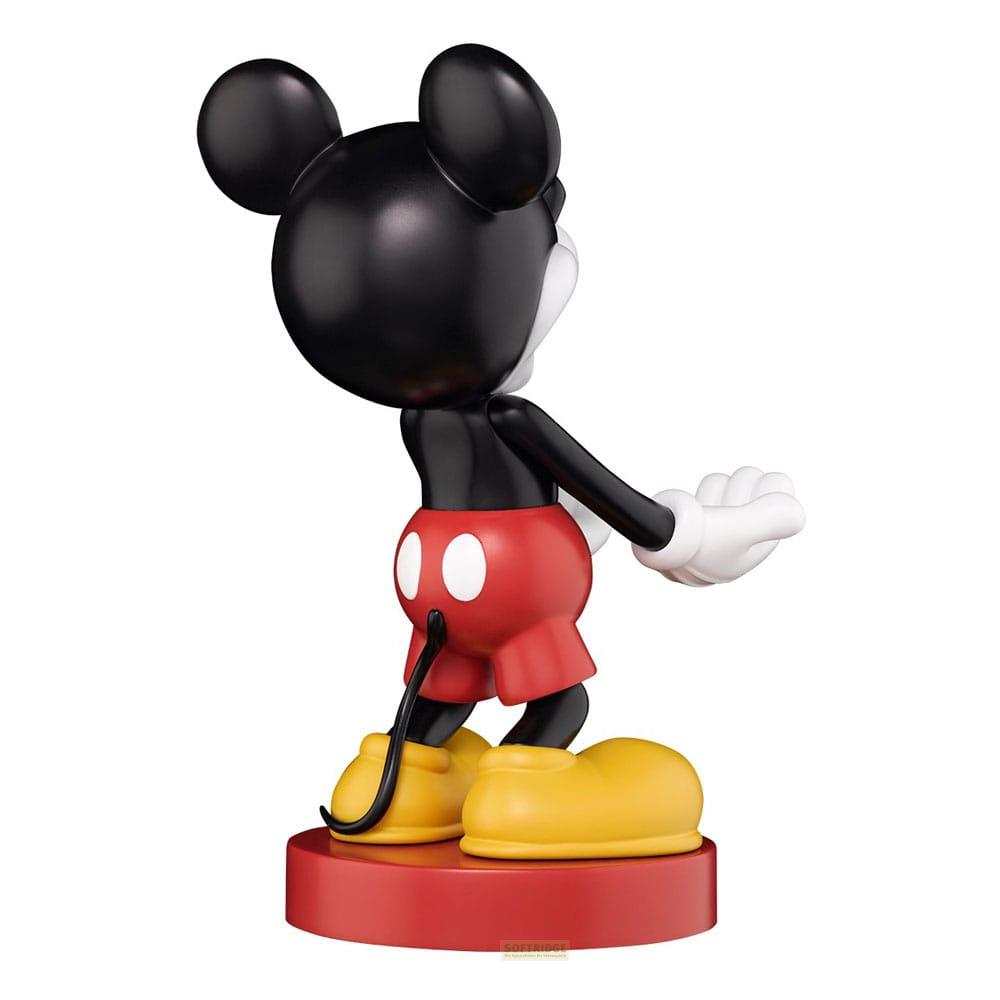 Statua di Topolino in pantaloncini rossi, scarpe gialle, corpo nero, base rossa.