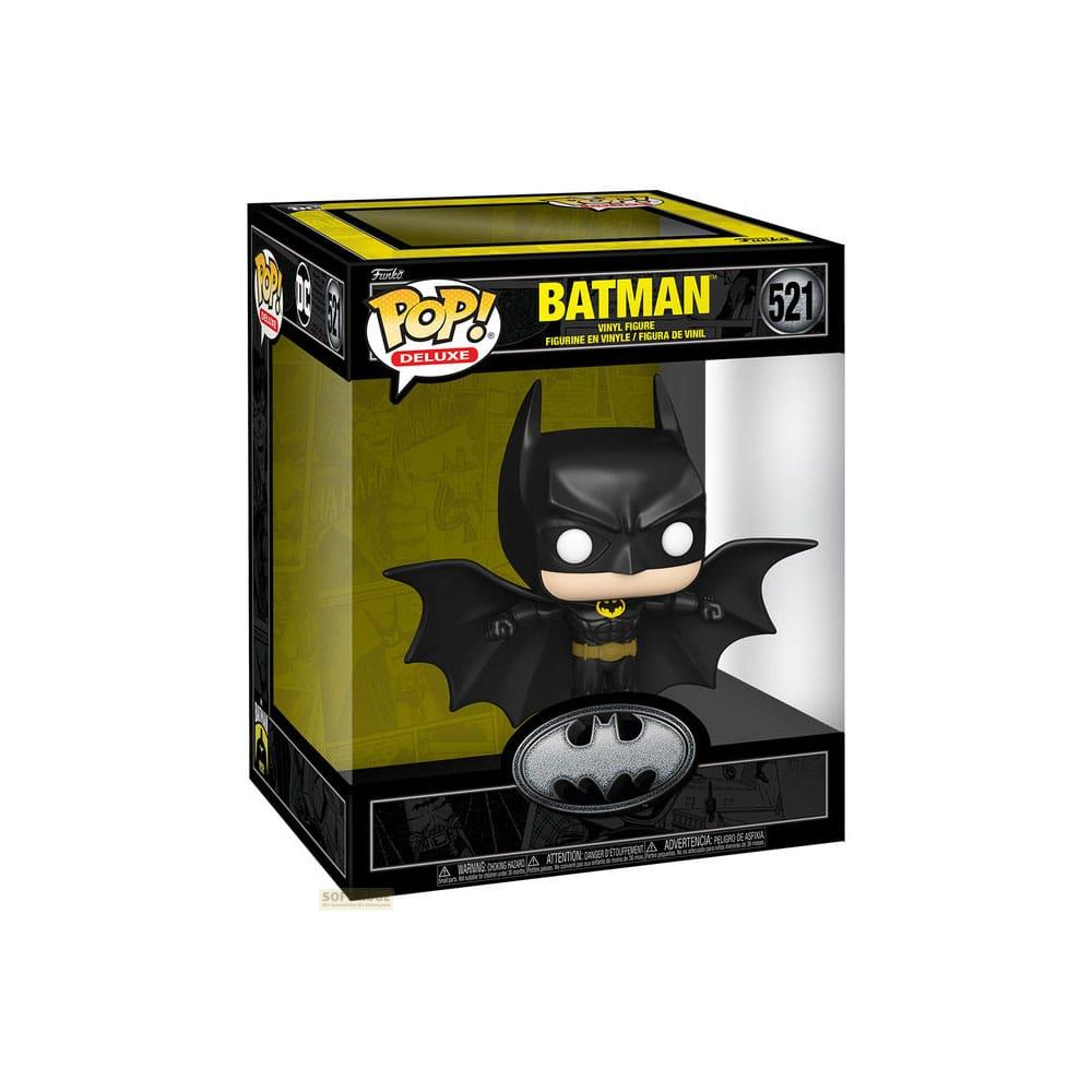 Figura de vinilo Funko Pop! Deluxe Batman en caja con logo.