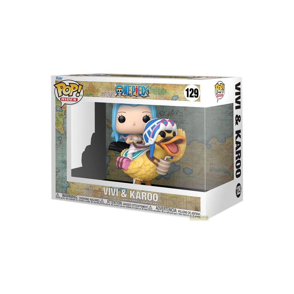 Figurka Funko Pop! Vivi i Karoo na kaczce, w pudełku z logo One Piece.