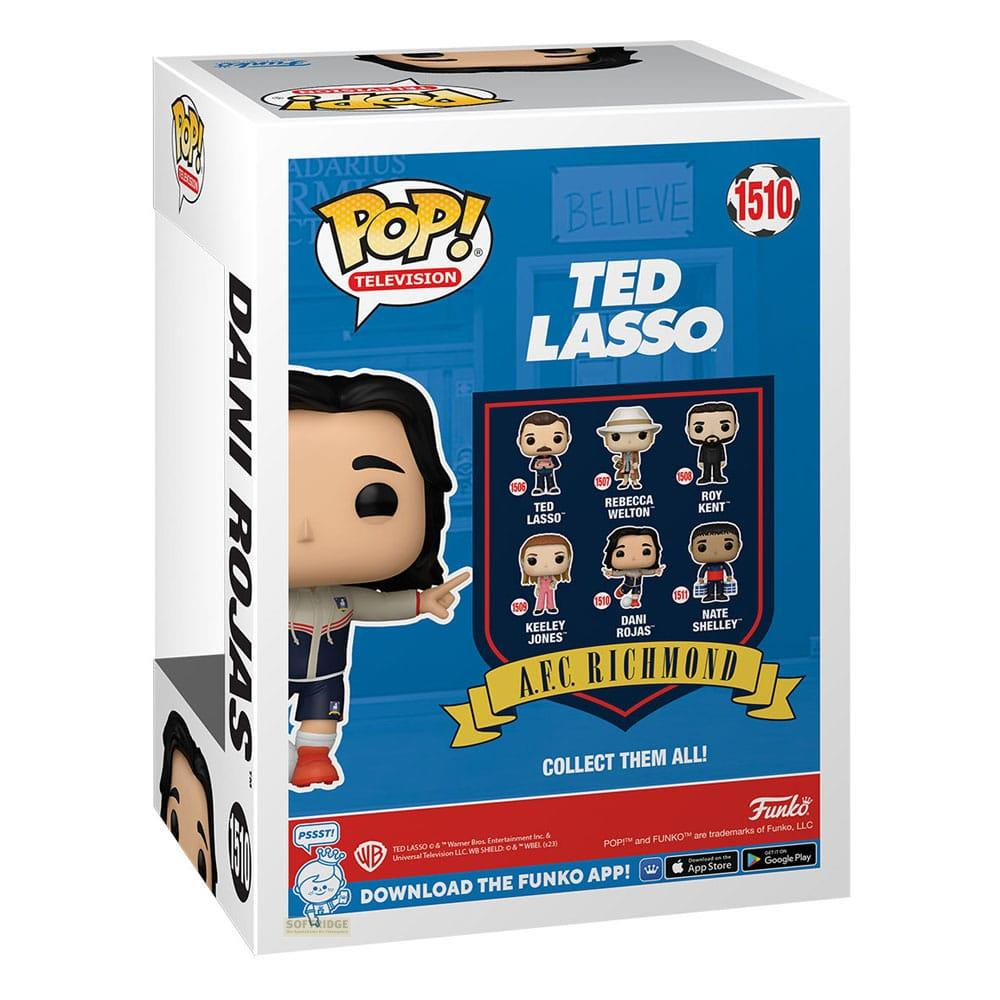 Scatola Funko Pop! di Ted Lasso con Dani Rojas e altri personaggi.