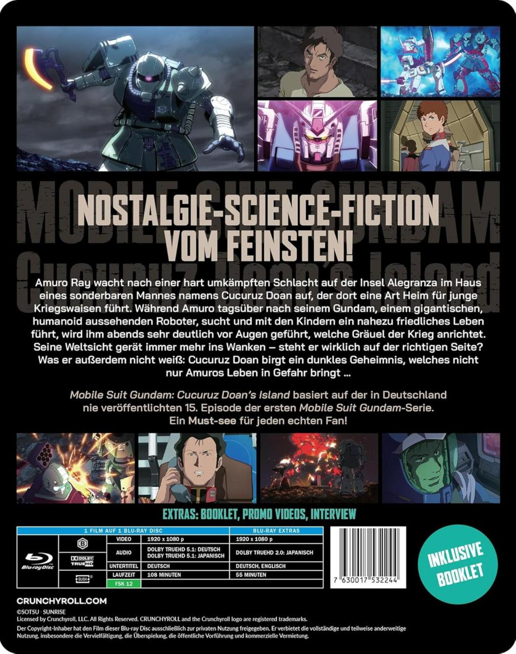 Copertina Blu-ray Mobile Suit Gundam: Robot, personaggi, dettagli tecnici e testo.
