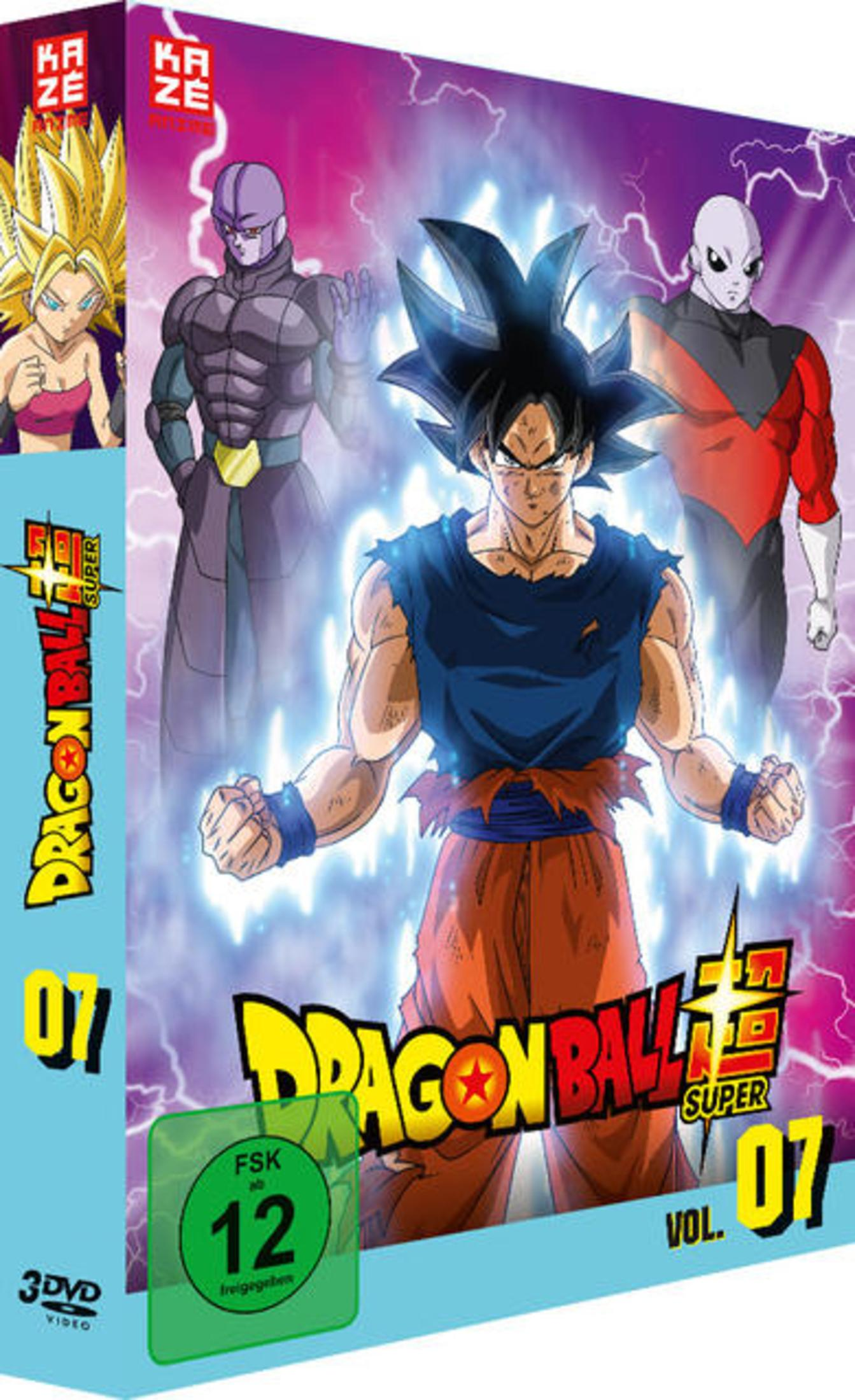 Couverture DVD Dragon Ball Super Vol. 07 avec Goku, Hit, Jiren et Kefla.