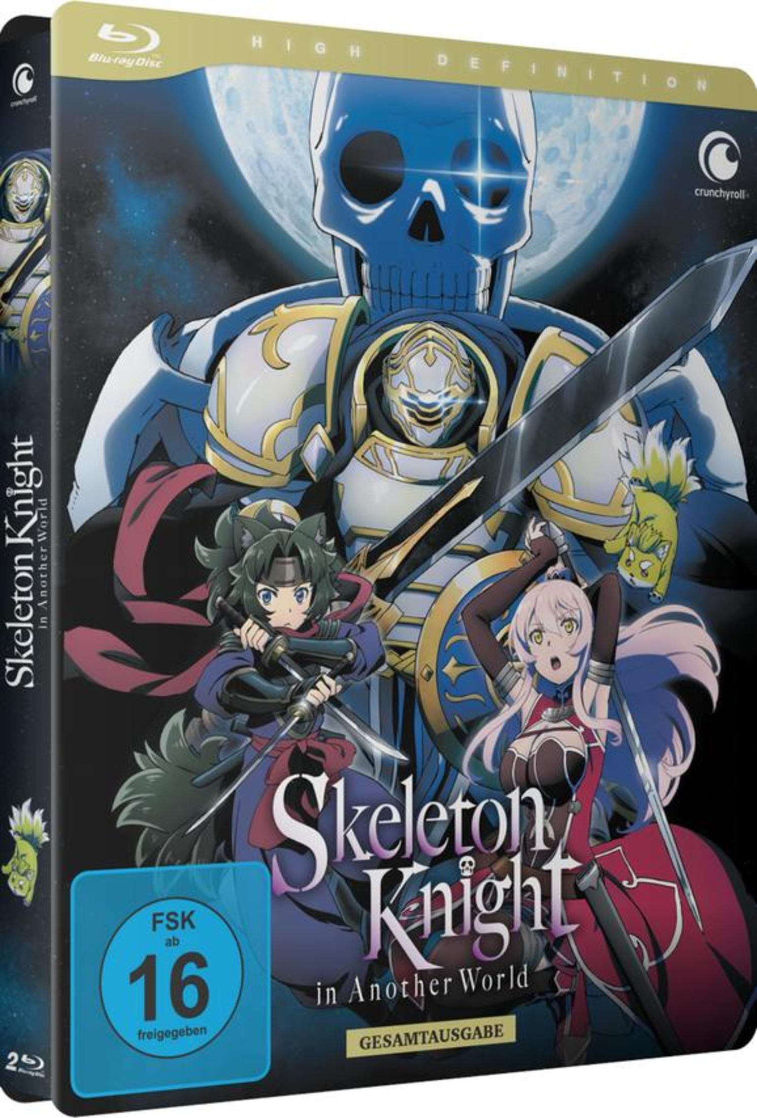 Copertina anime: Un guerriero scheletro in armatura si erge su due personaggi. Luna sullo sfondo.