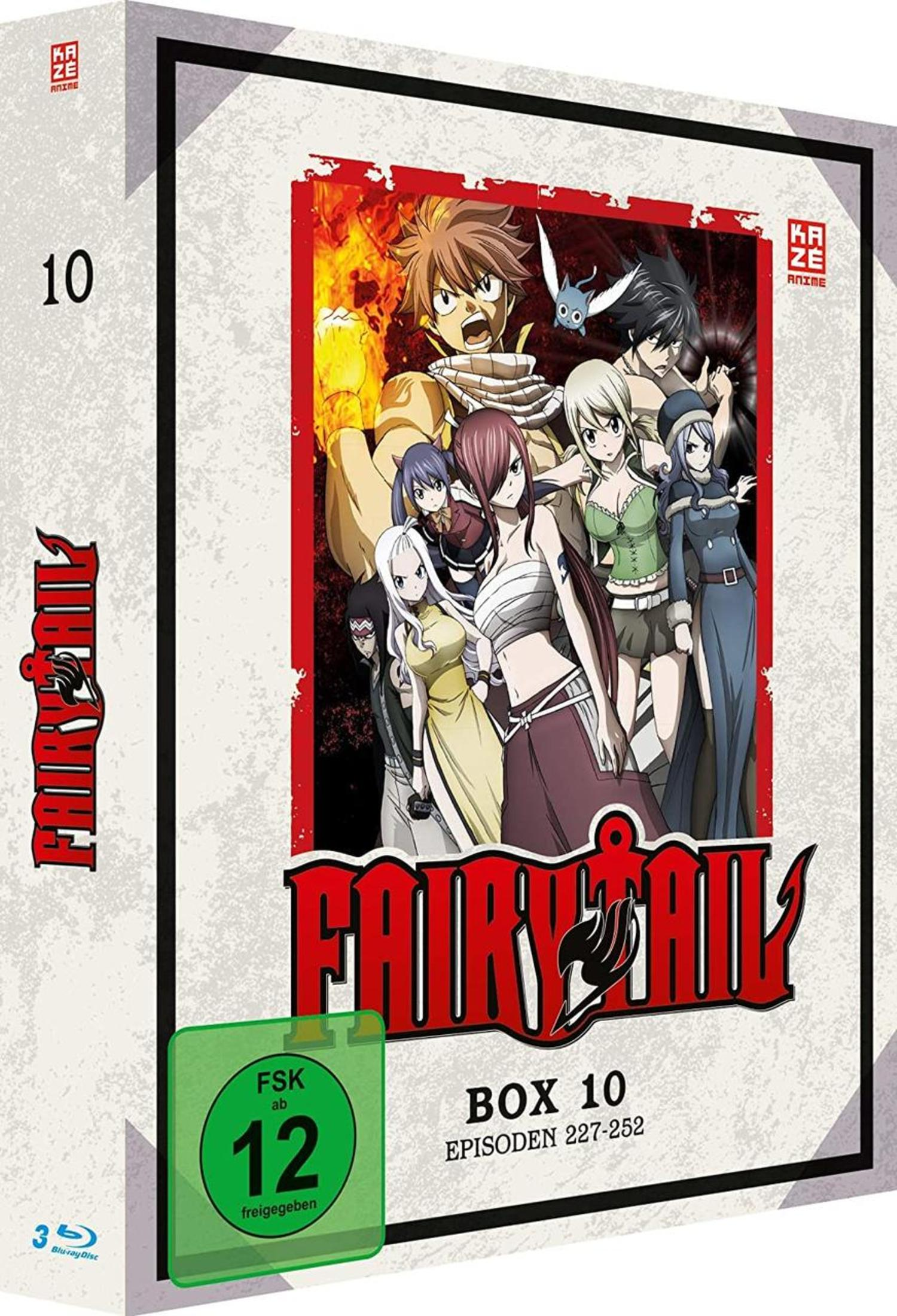 Fairy Tail Box 10 anime Blu-ray con personaggi e rating FSK 12.