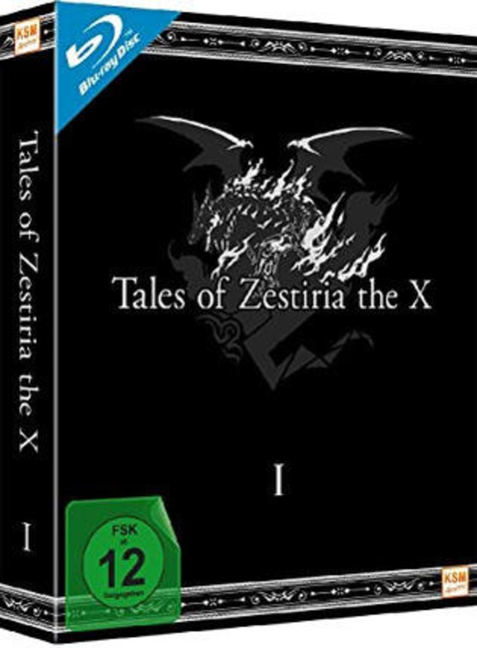 Custodia Blu-ray Tales of Zestiria the X con rating FSK 12 e artwork di drago.