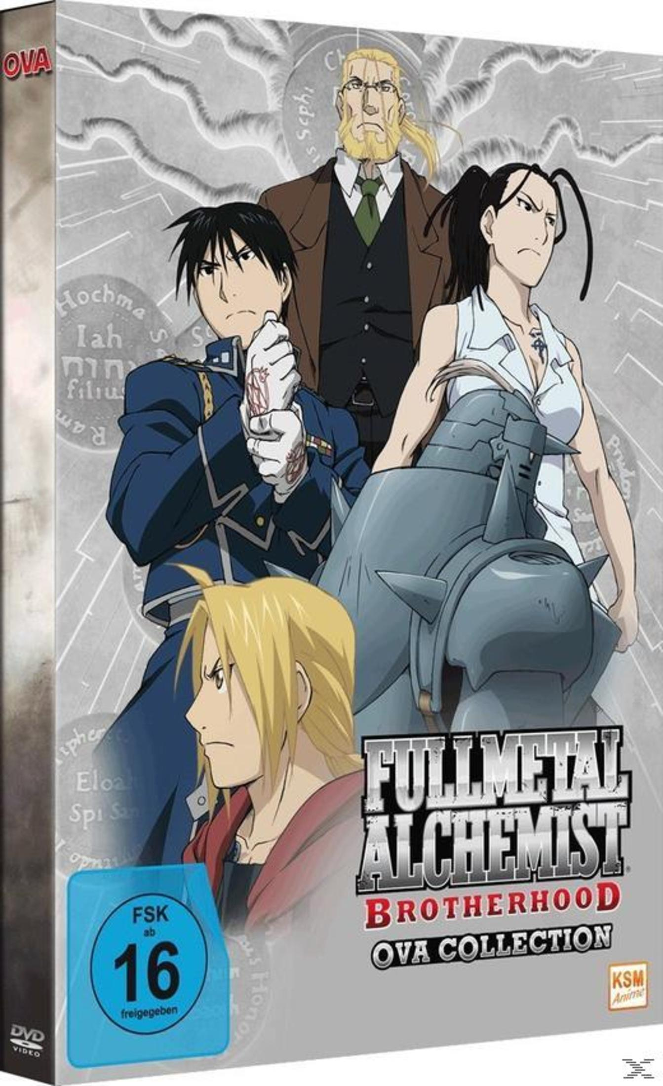 Copertina DVD anime con personaggi di Fullmetal Alchemist: Brotherhood.