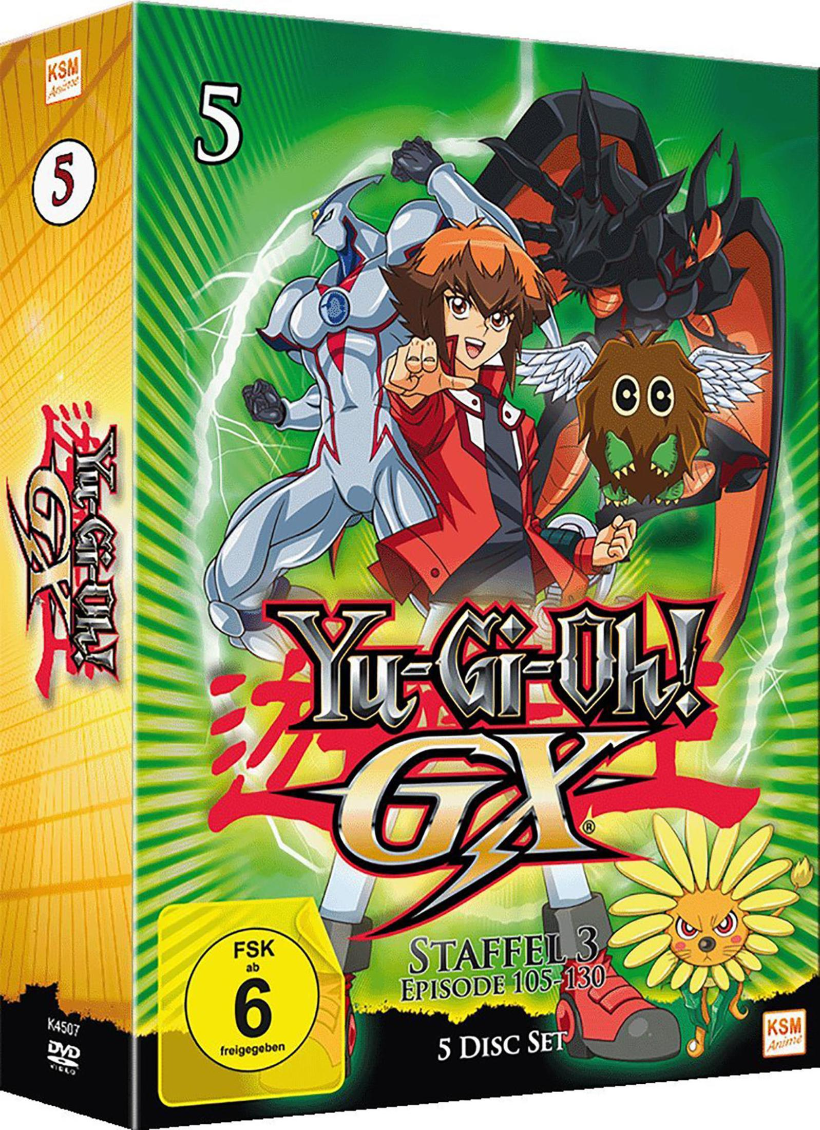 Copertina DVD Yu-Gi-Oh! GX Stagione 3 con personaggi e mostri.