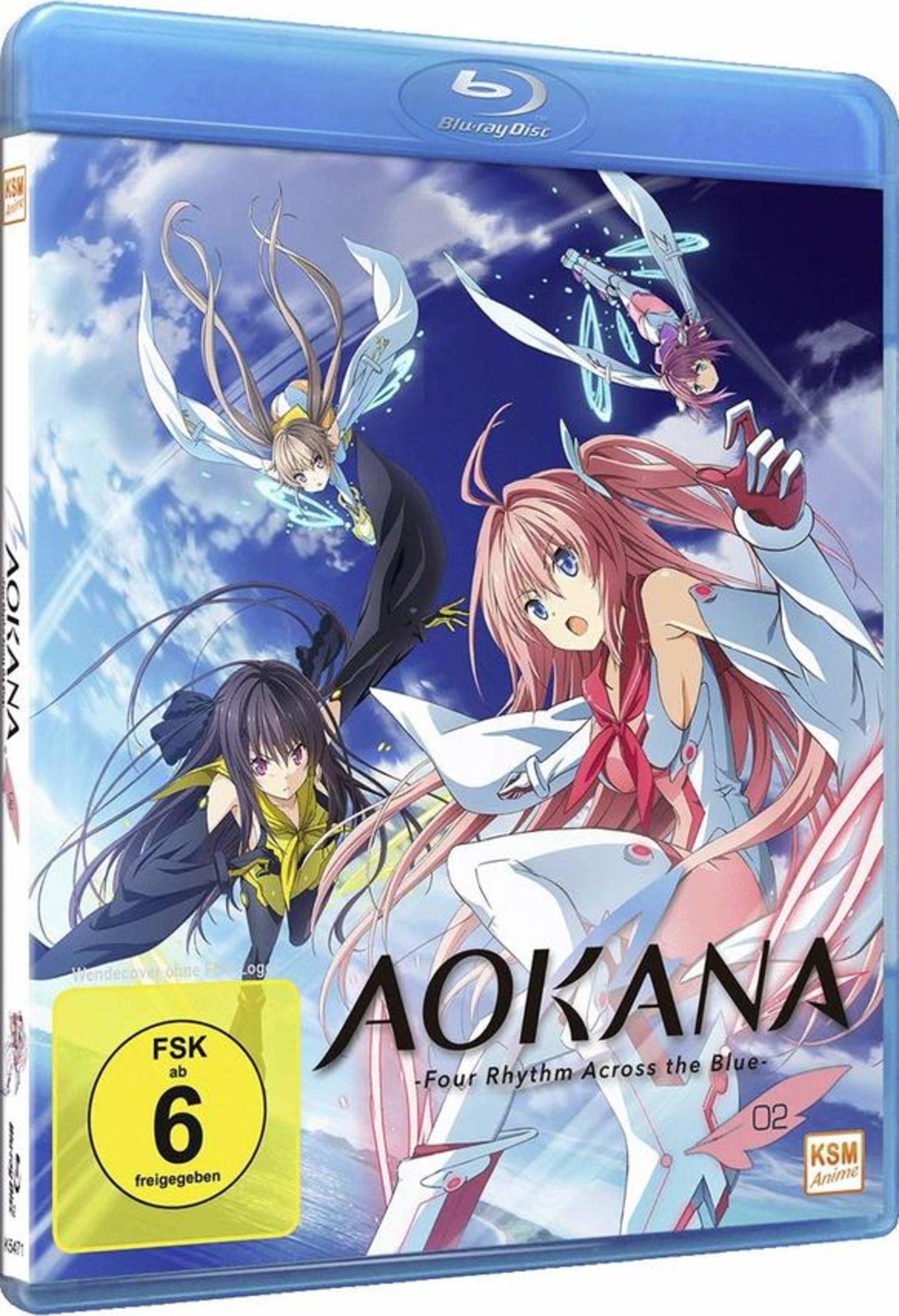 Copertina Blu-ray anime Aokana con 4 ragazze stile anime, rating FSK 6.