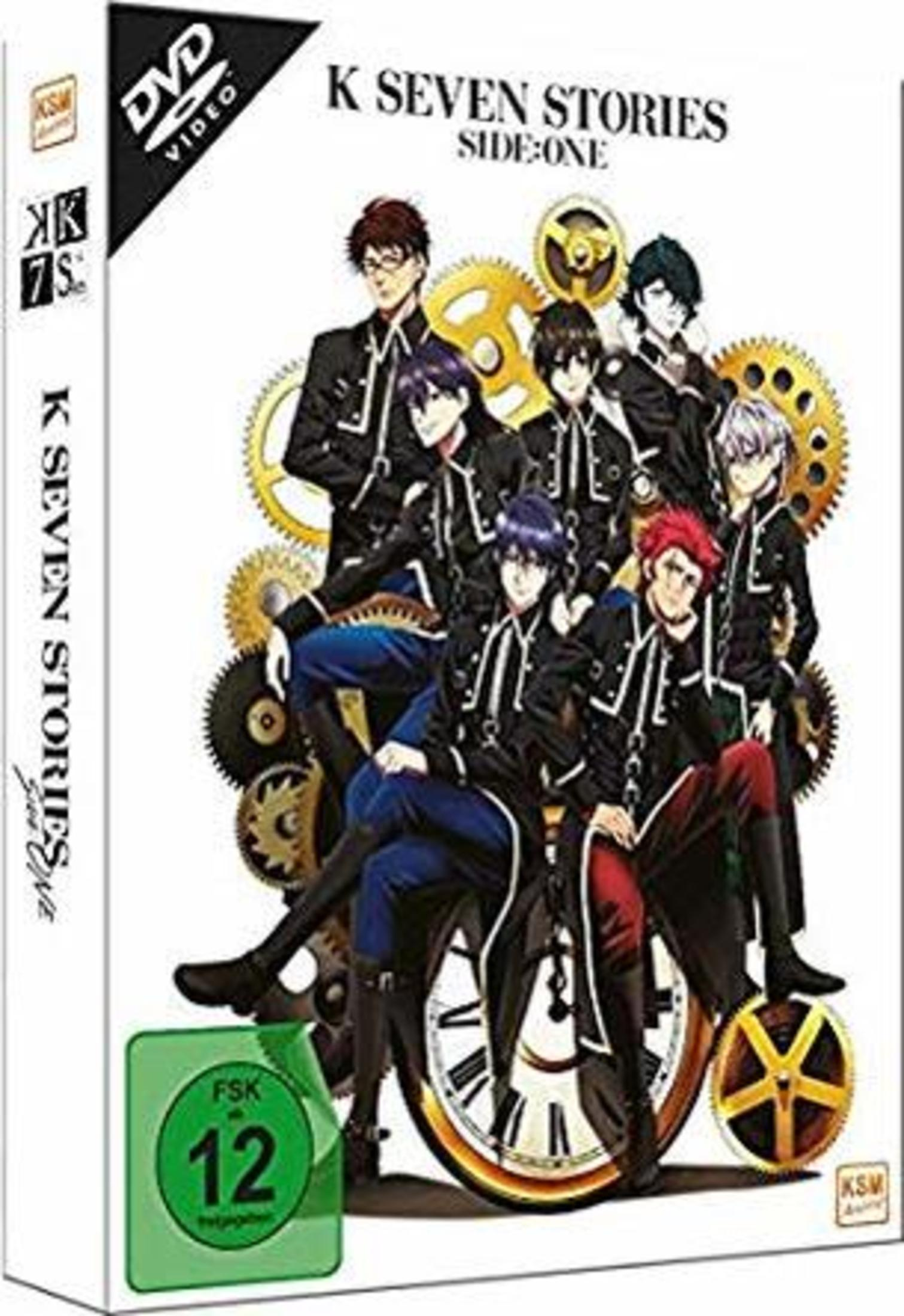 Copertina DVD con personaggi anime, ingranaggi e bollino FSK 12.