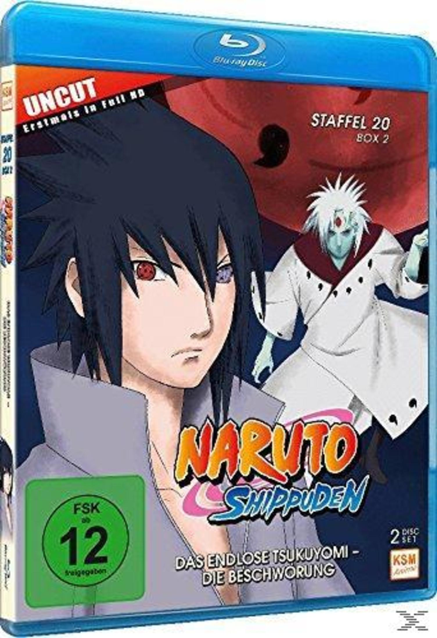 Copertina Blu-ray Naruto Shippuden. Sasuke e Hagoromo Otsutsuki. Stagione 20, Box 2.