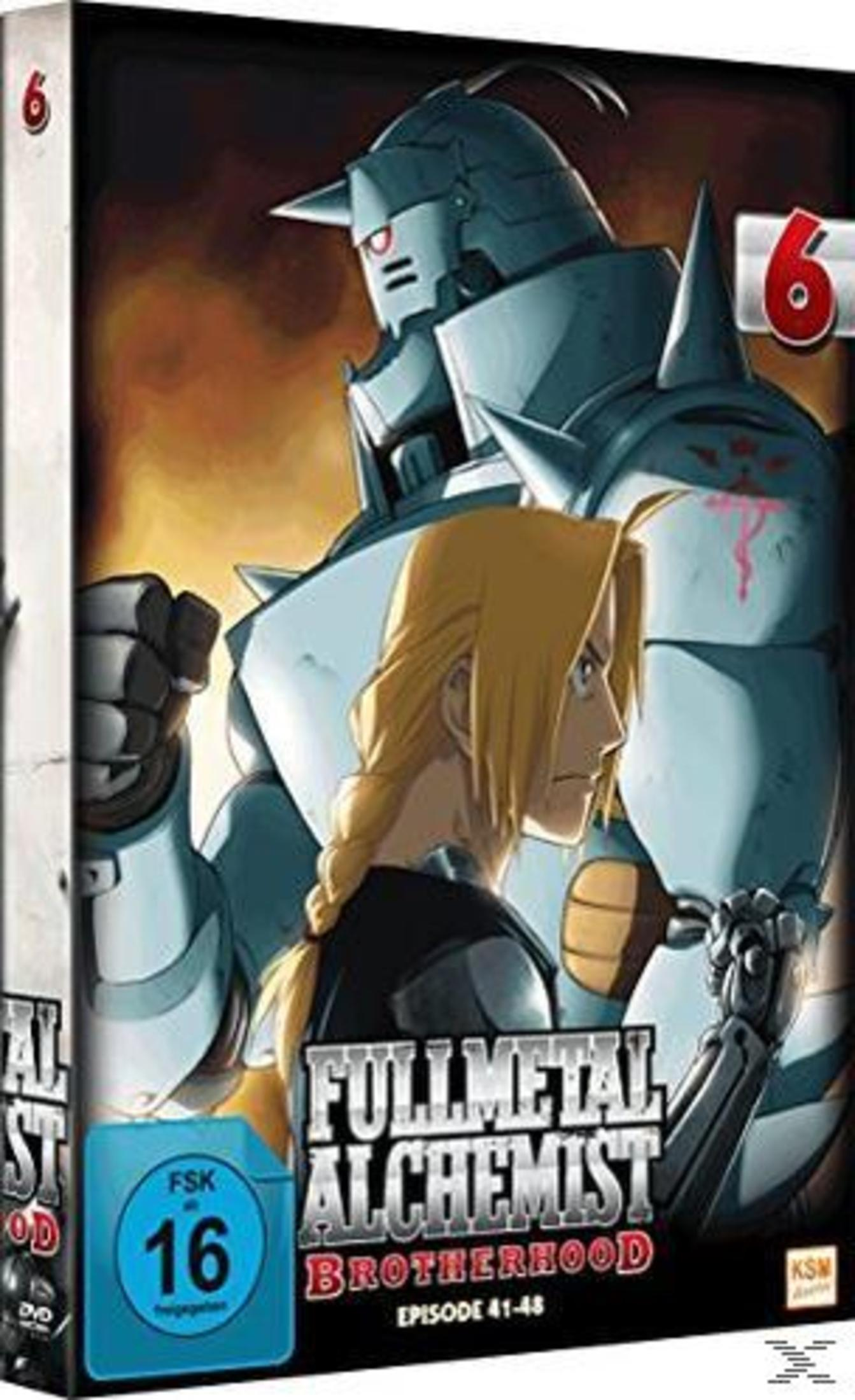 Copertina DVD Fullmetal Alchemist Brotherhood con Alphonse Elric ed Edward Elric.