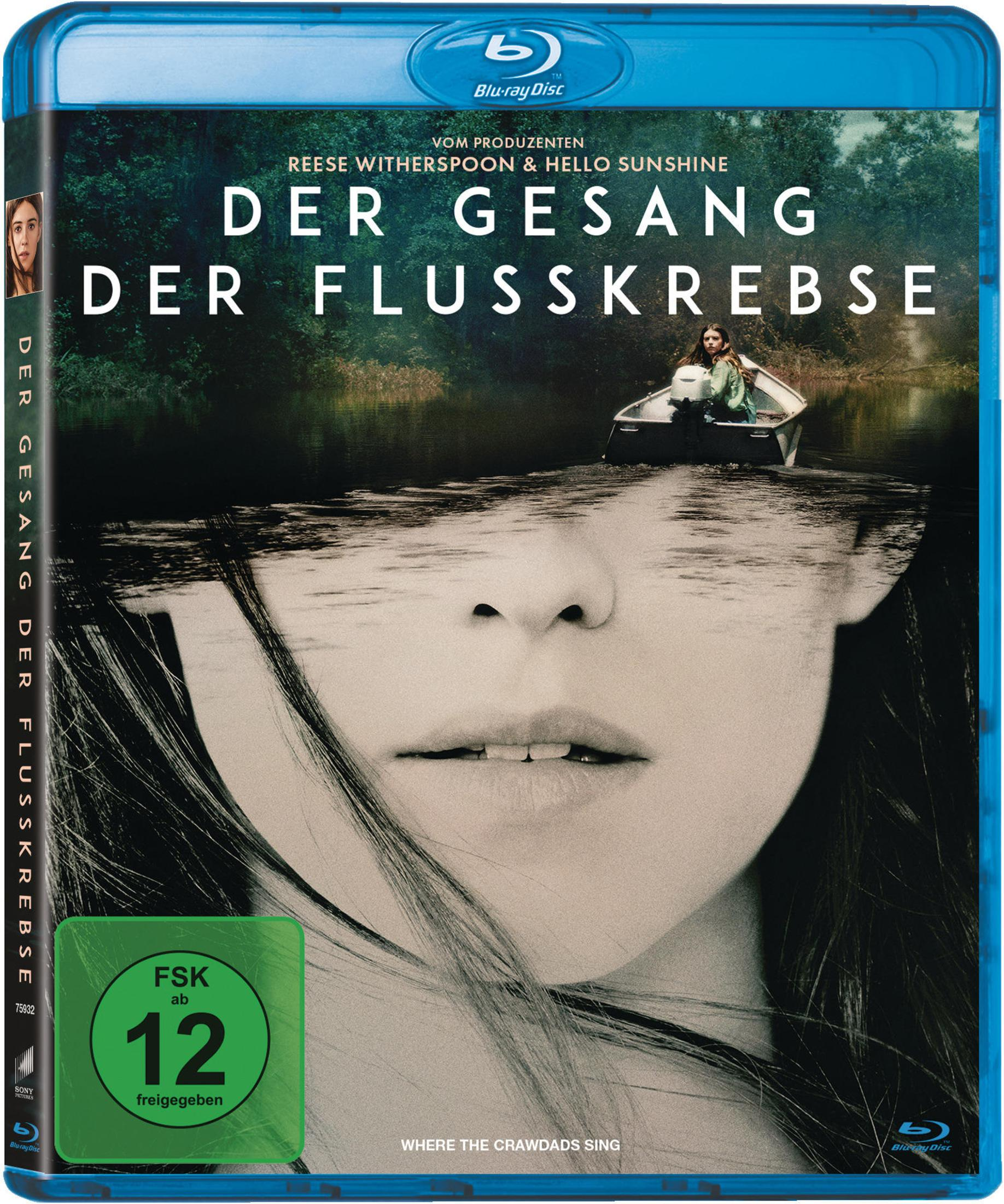 Copertina Blu-ray 'Dove cantano i gamberi'. Donna in barca e primo piano di un volto.