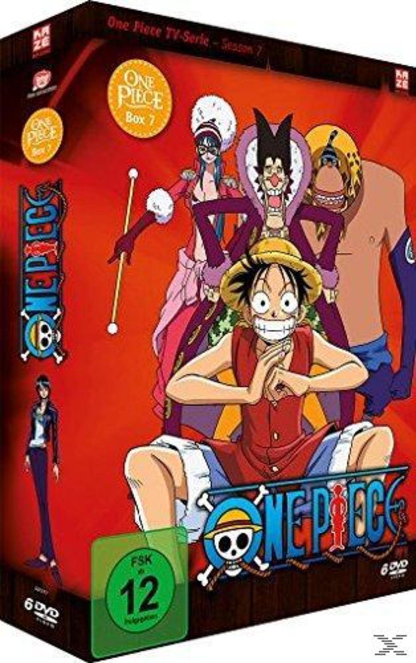Box art DVD One Piece Stagione 7 con personaggi e valutazione FSK 12.