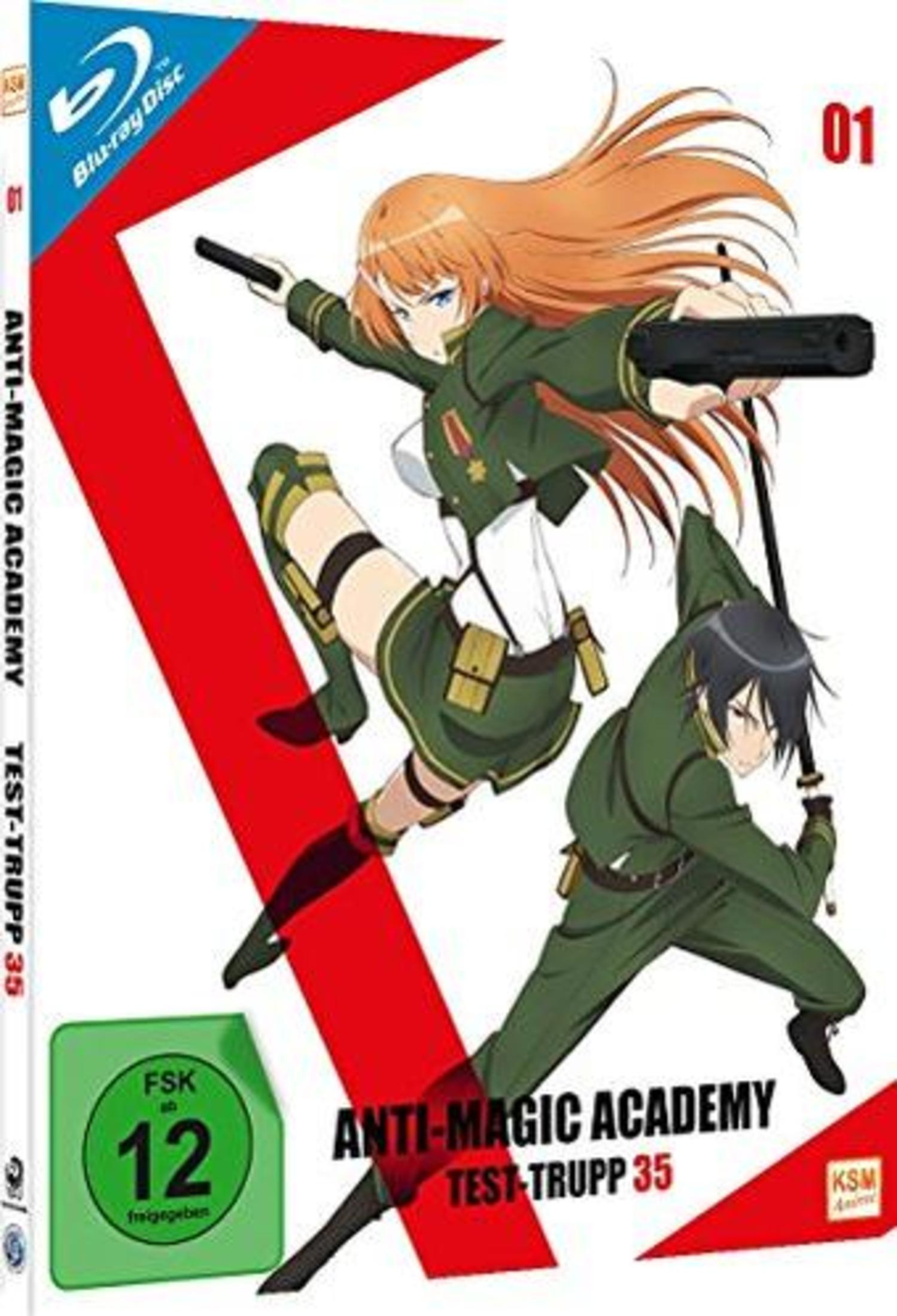 Copertina anime: due personaggi in uniforme verde, una con capelli arancioni, tengono pistole.
