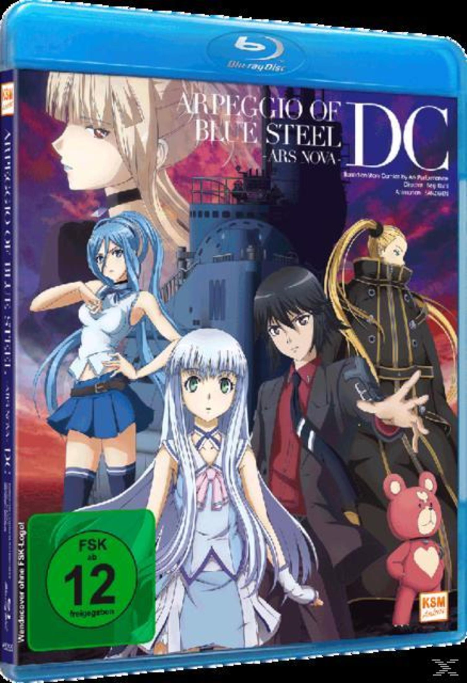 Copertina anime con 5 personaggi, titolo 'Arpeggio of Blue Steel DC', rating FSK 12.