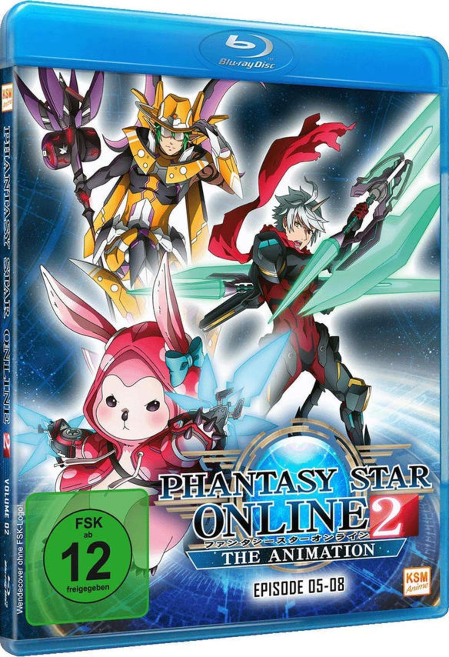 Copertina Blu-ray anime Phantasy Star Online 2: personaggi in azione, FSK 12.