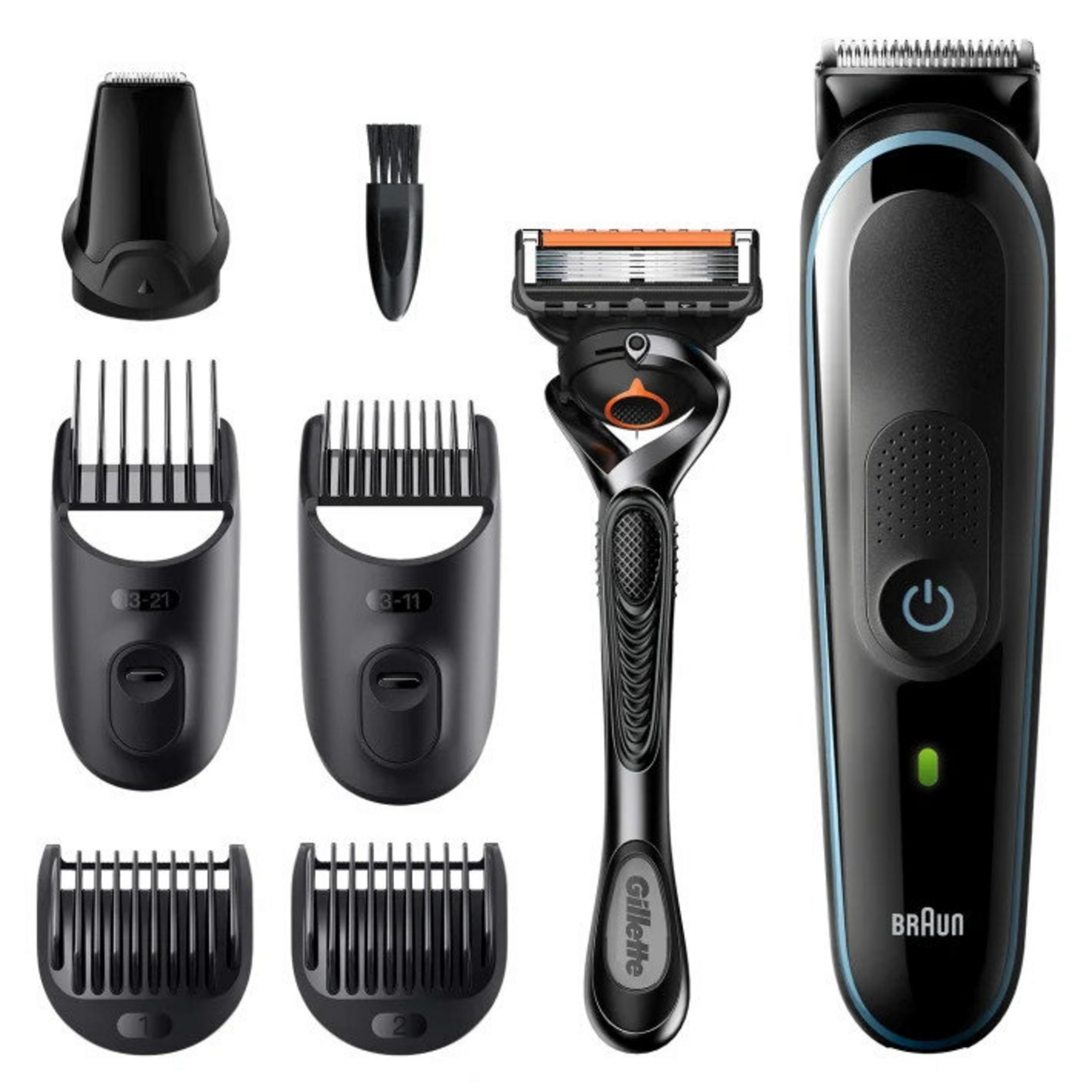 BRAUN MGK 5345 7'si 1 Arada Şekillendirici + Gillette Erkek Bakım Kiti Siyah