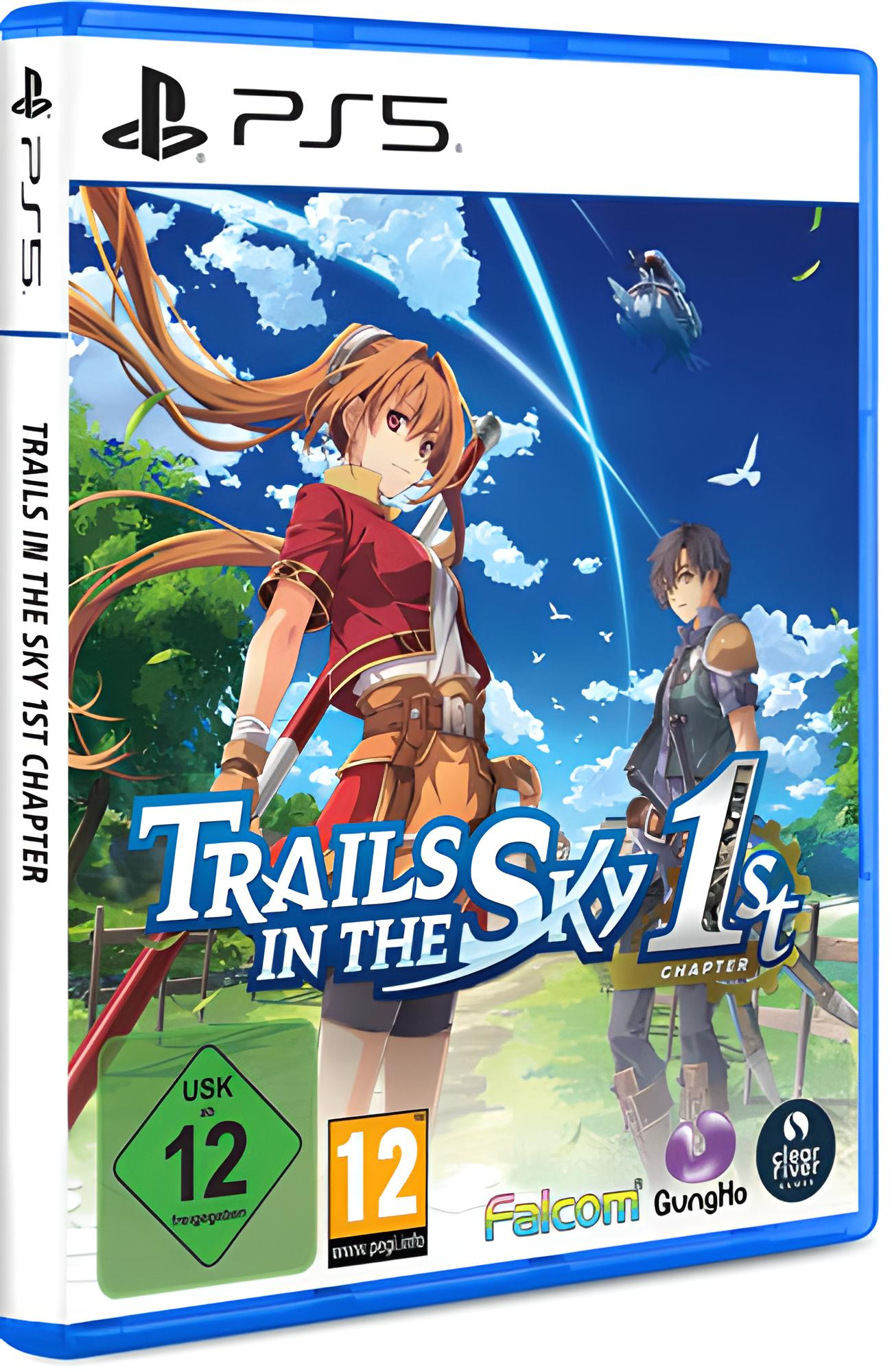 PS5-Spielehülle für Trails in the Sky 1st Chapter mit Anime-Charakteren.