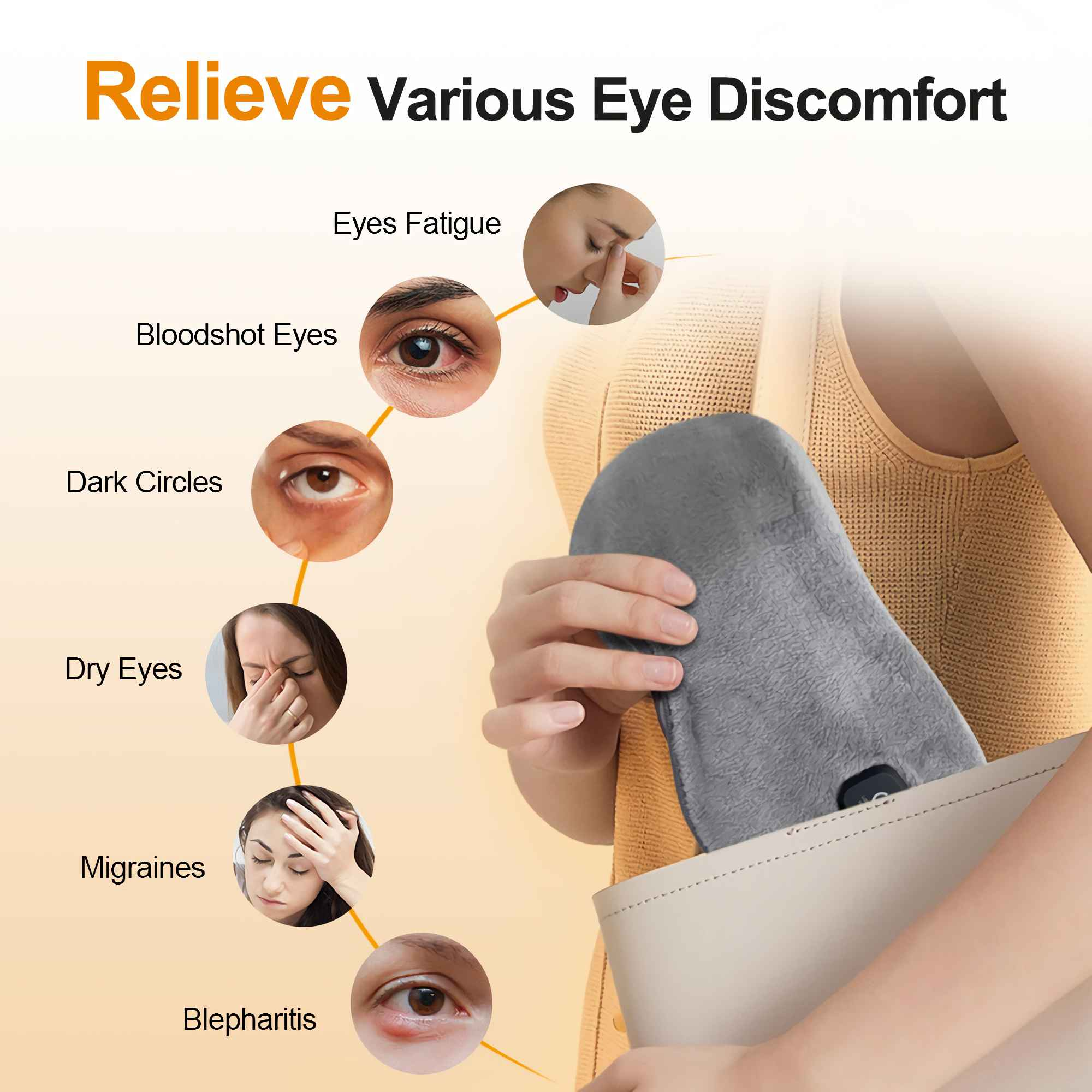 Augenbeschwerden lindern: rote Augen, dunkle Ringe, Müdigkeit, trockene Augen, Migräne, Blepharitis.