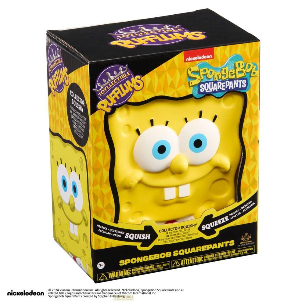 SpongeBob Schwammkopf Squishy Spielzeug in einer Geschenkbox mit Nickelodeon-Logo.