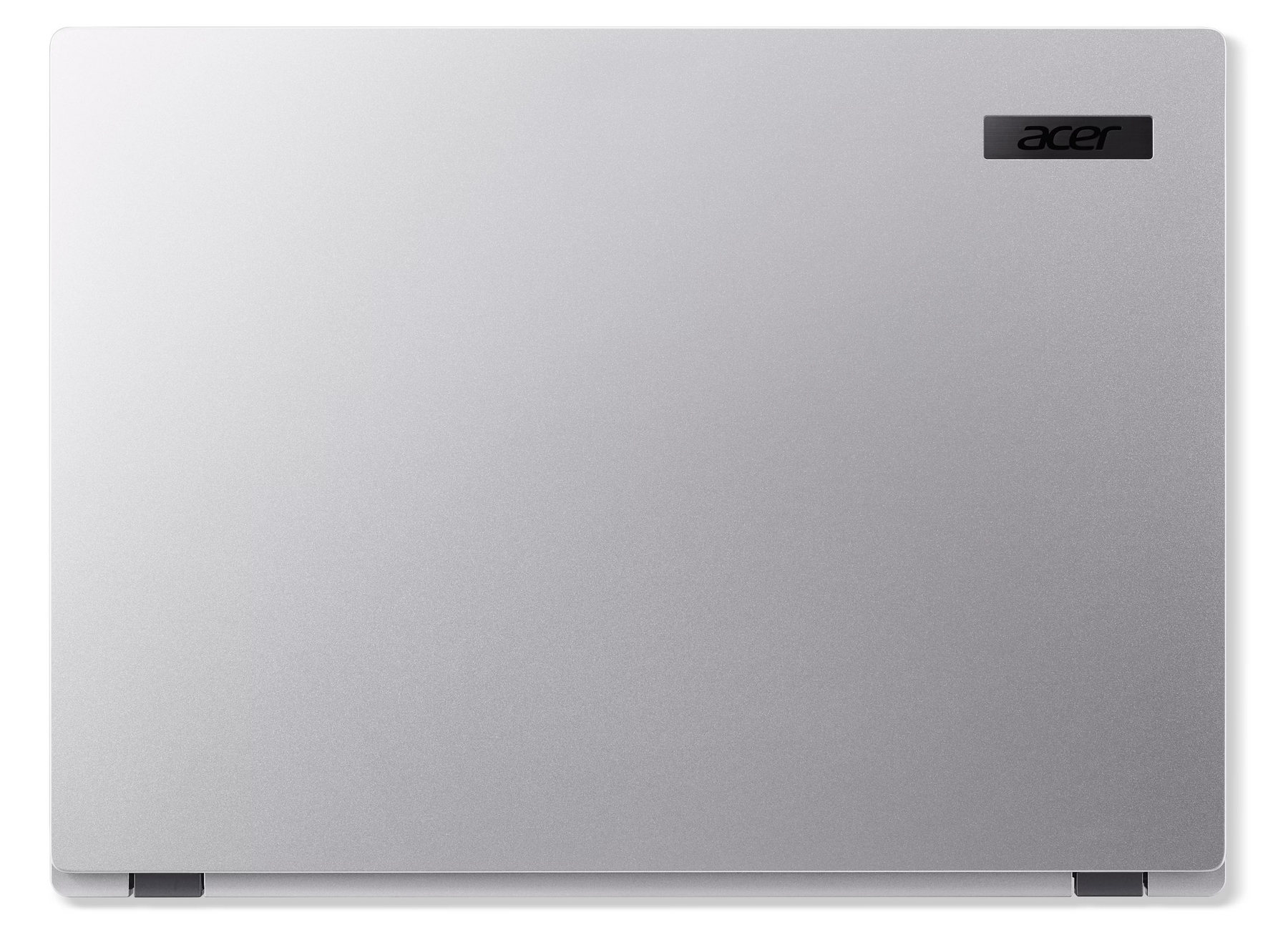 Coperchio argento del laptop Acer. Il logo Acer è in alto a destra in nero.