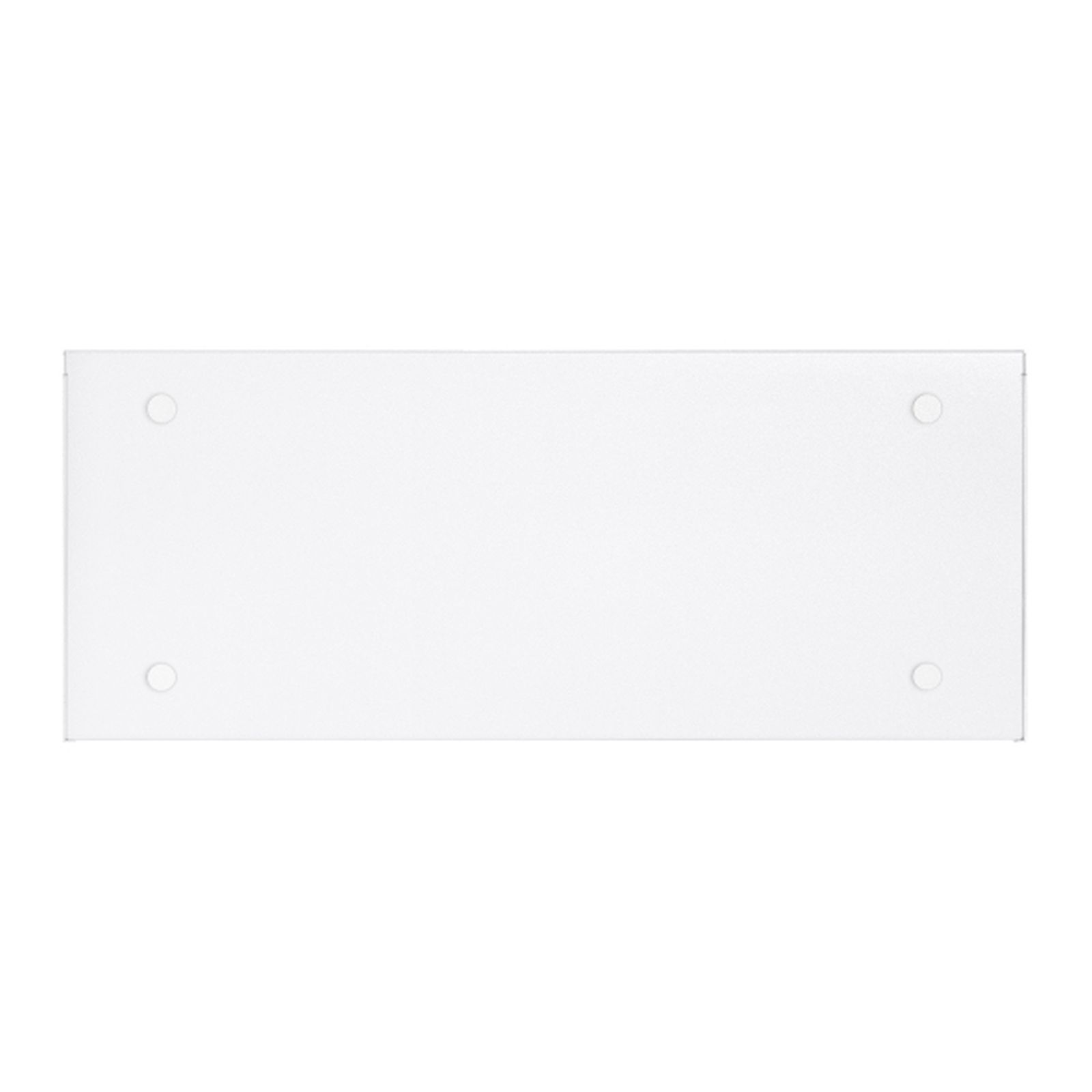 Biały, prostokątny przedmiot z czterema okrągłymi otworami w rogach.
