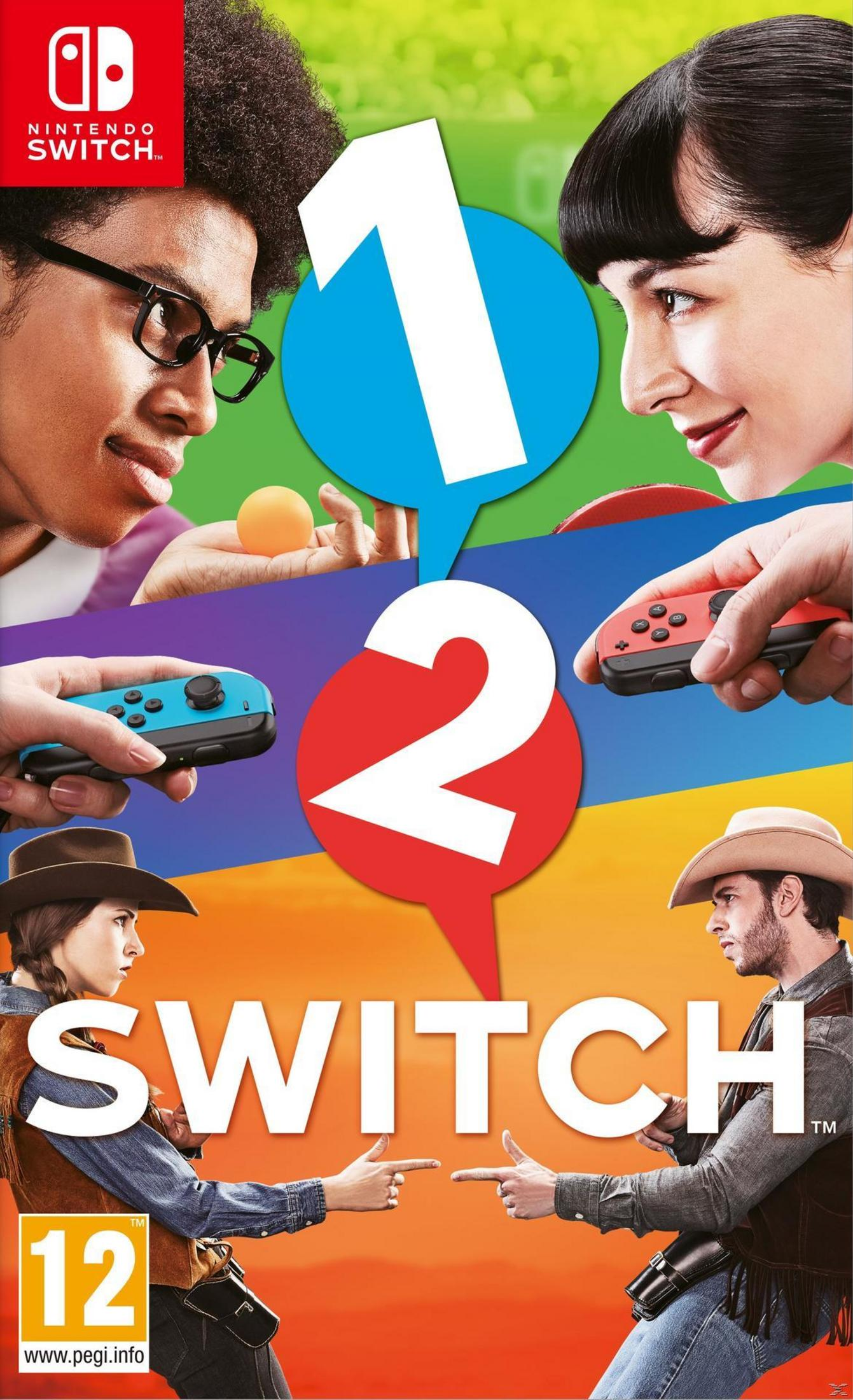 Okładka gry Nintendo Switch 1-2-Switch z ludźmi grającymi w gry.