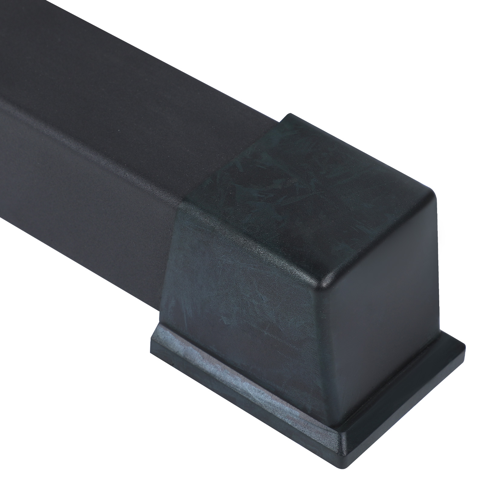 Base rectangular negra con esquinas redondeadas, sobre fondo blanco.