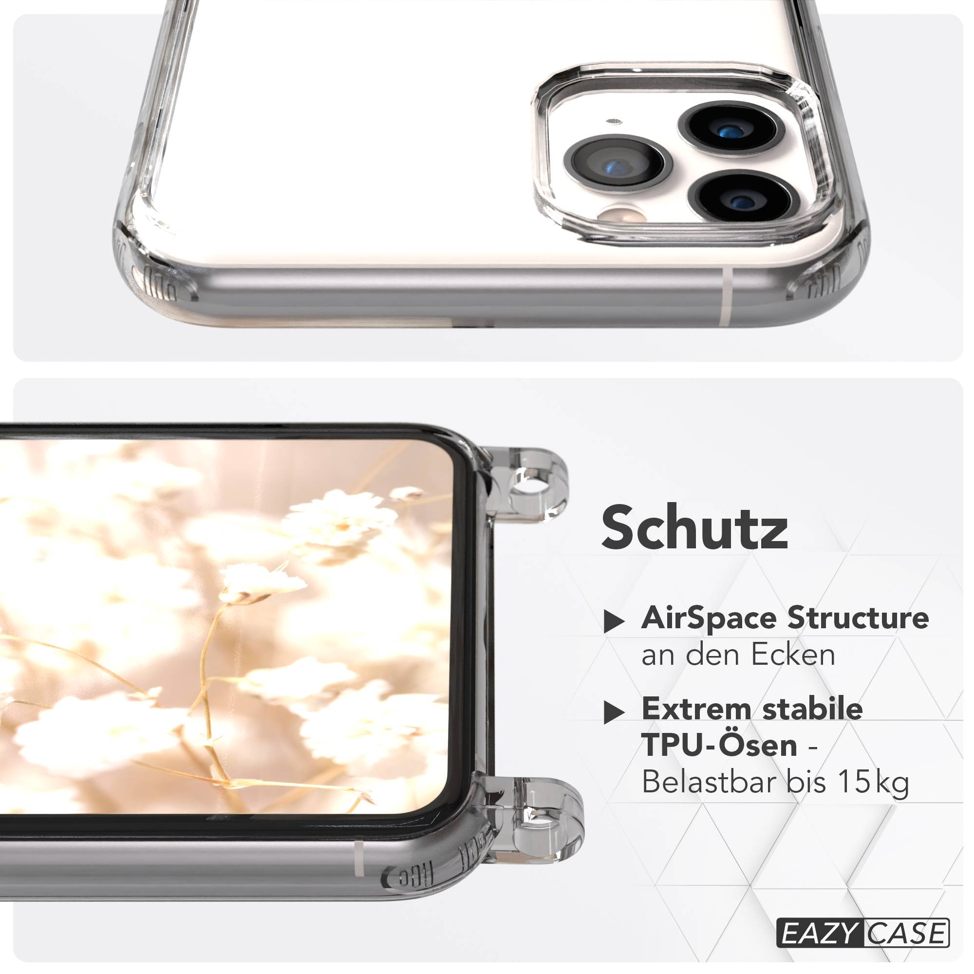 Transparente Handyhülle mit Fokus auf Ecken und Kamera.