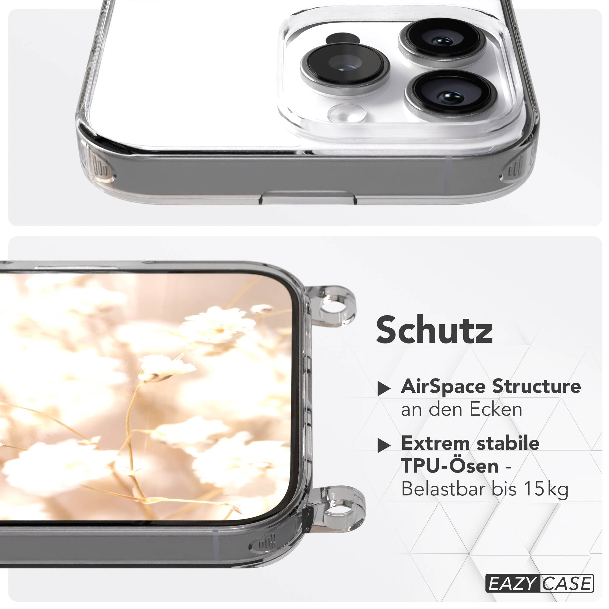 Transparente Hülle mit Kamera-Detailansicht und Schutzfunktionen.