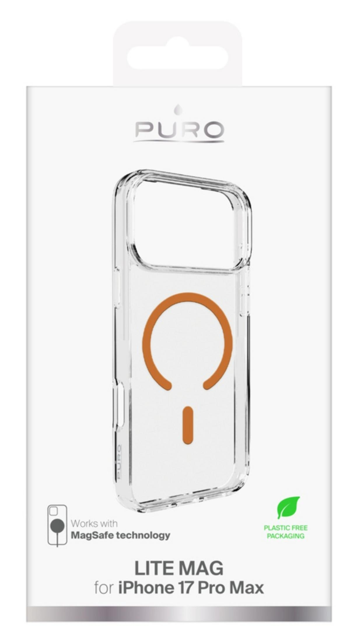 Przezroczyste etui LITE MAG do iPhone 17 Pro Max, kompatybilne z MagSafe.