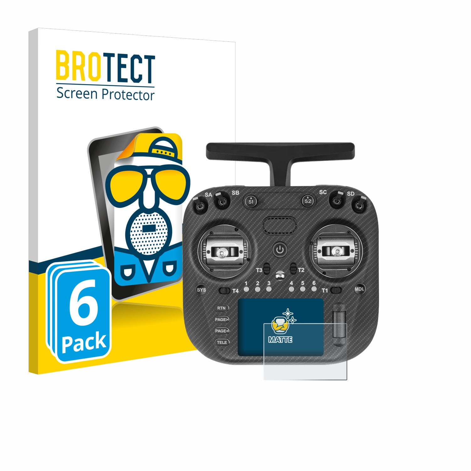 Ein BROTECT 6er-Pack Displayschutz für eine Fernbedienung.