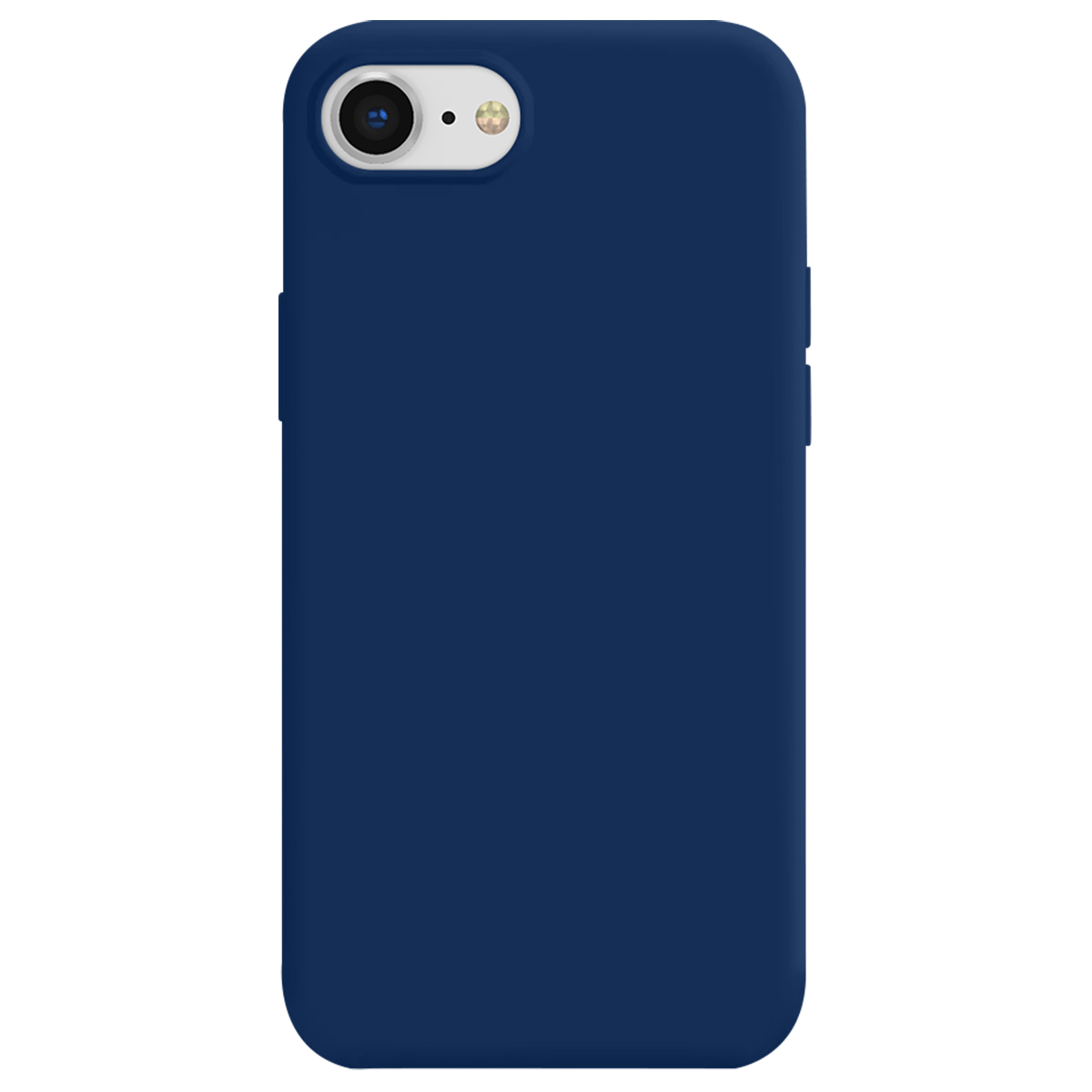 Funda de teléfono azul oscuro con recorte de cámara, sobre fondo blanco.